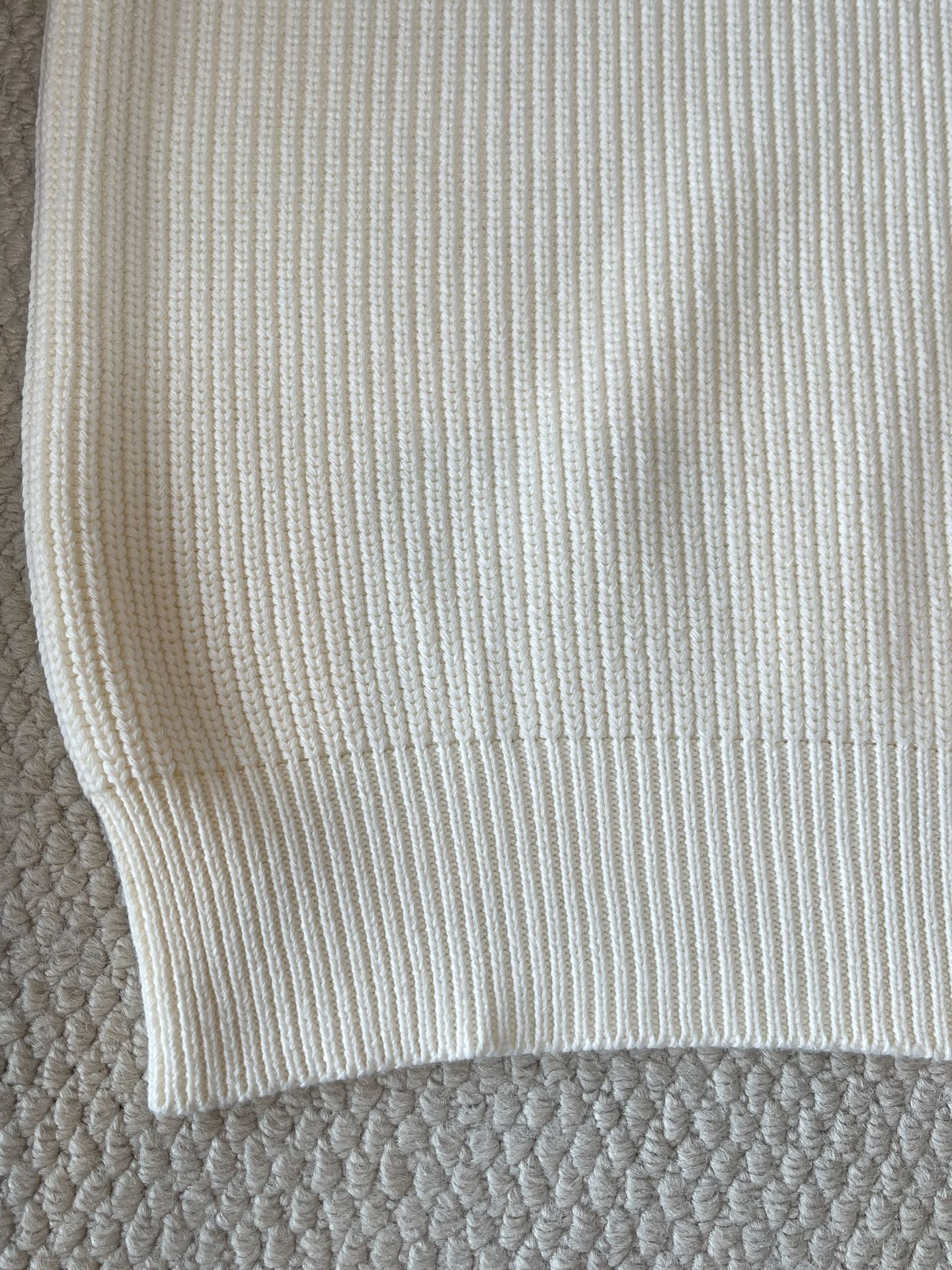 Tonal Chest-Monogram Ribbed Sweater — product photograph