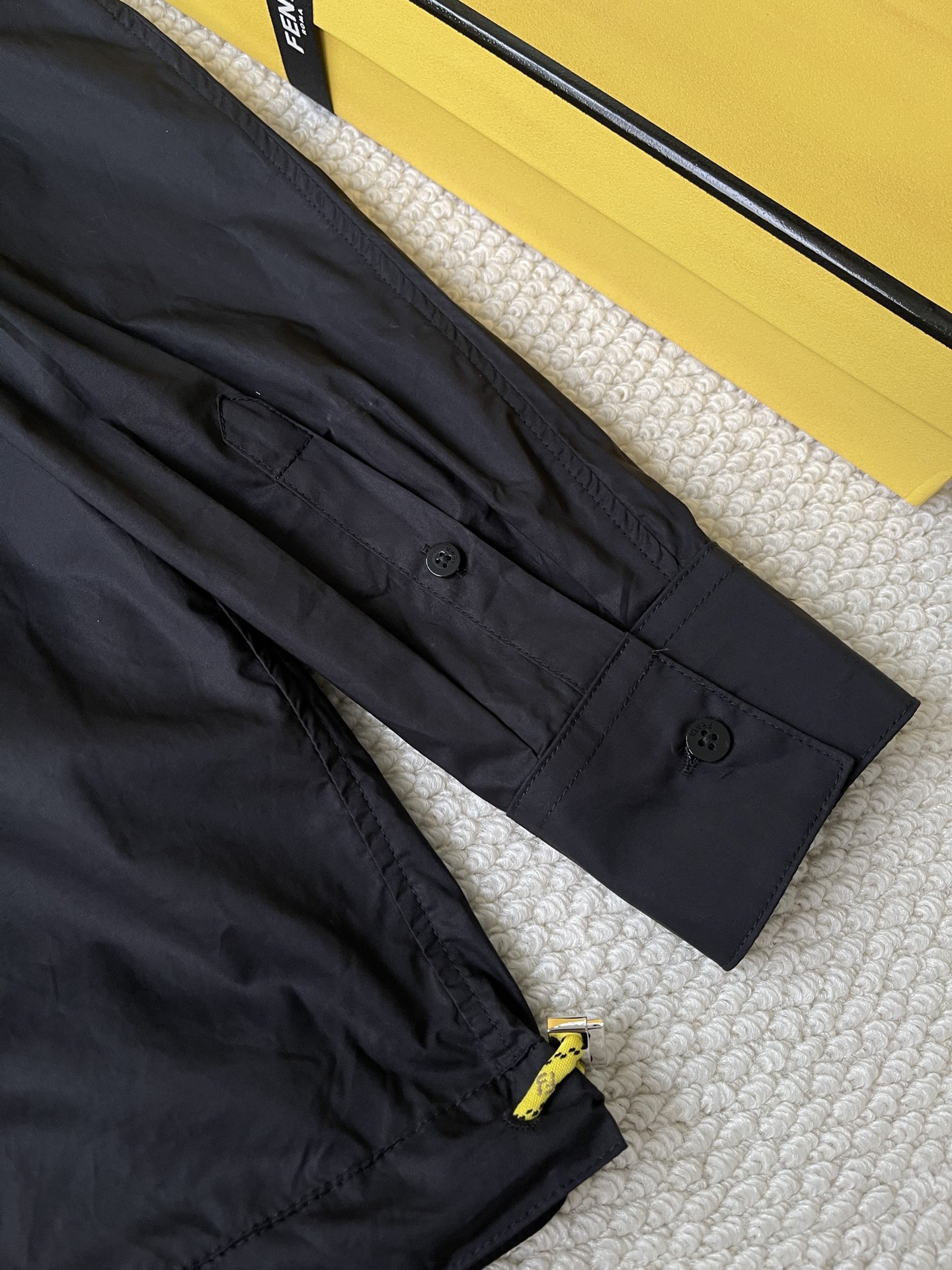 Yellow-Detail Utility Overshirt — product photograph