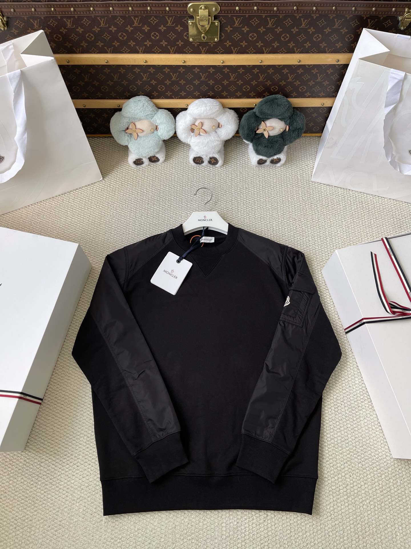 Sleeve-Pocket Crewneck Sweatshirt — product photograph