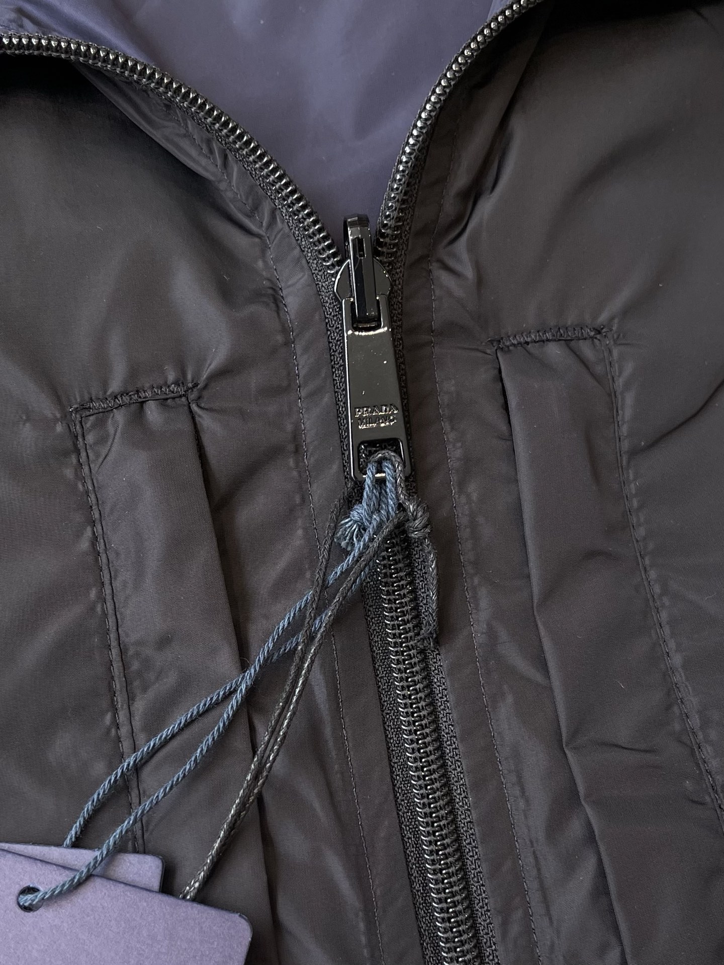 Triangle-Emblem Hooded Zip Jacket — product photograph