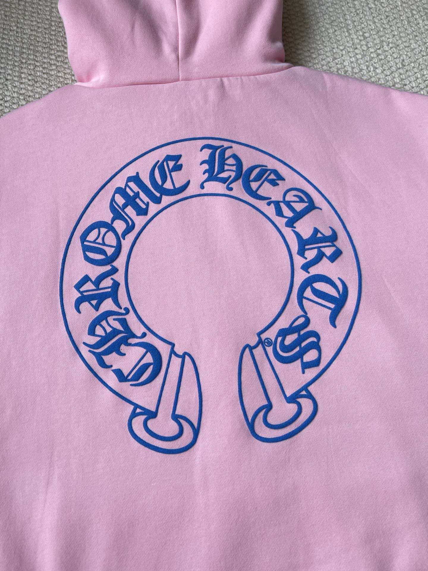 Blue-Horseshoe Pink Zip Hoodie — product photograph
