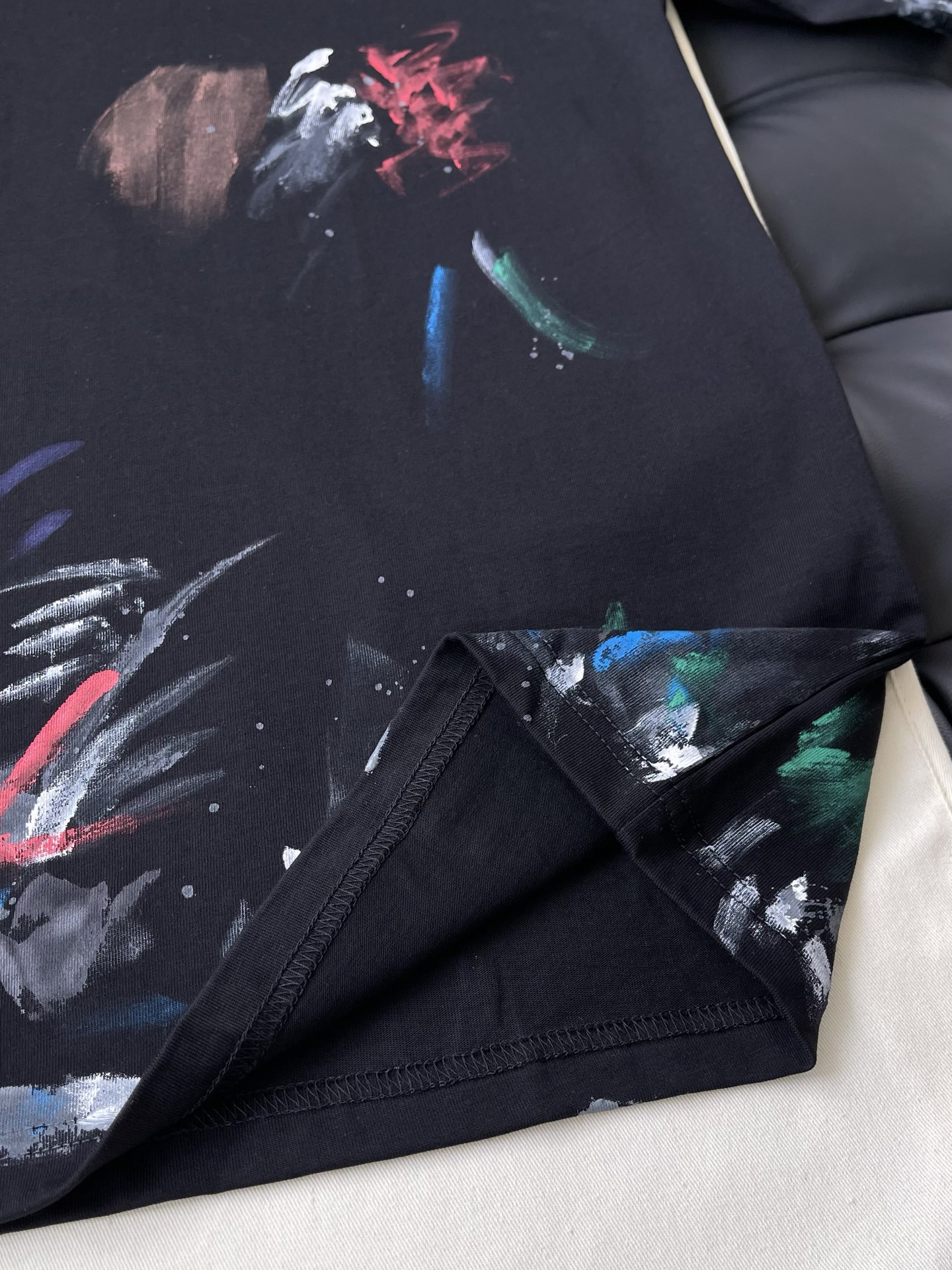 Floral Border Crewneck T-Shirt — product photograph