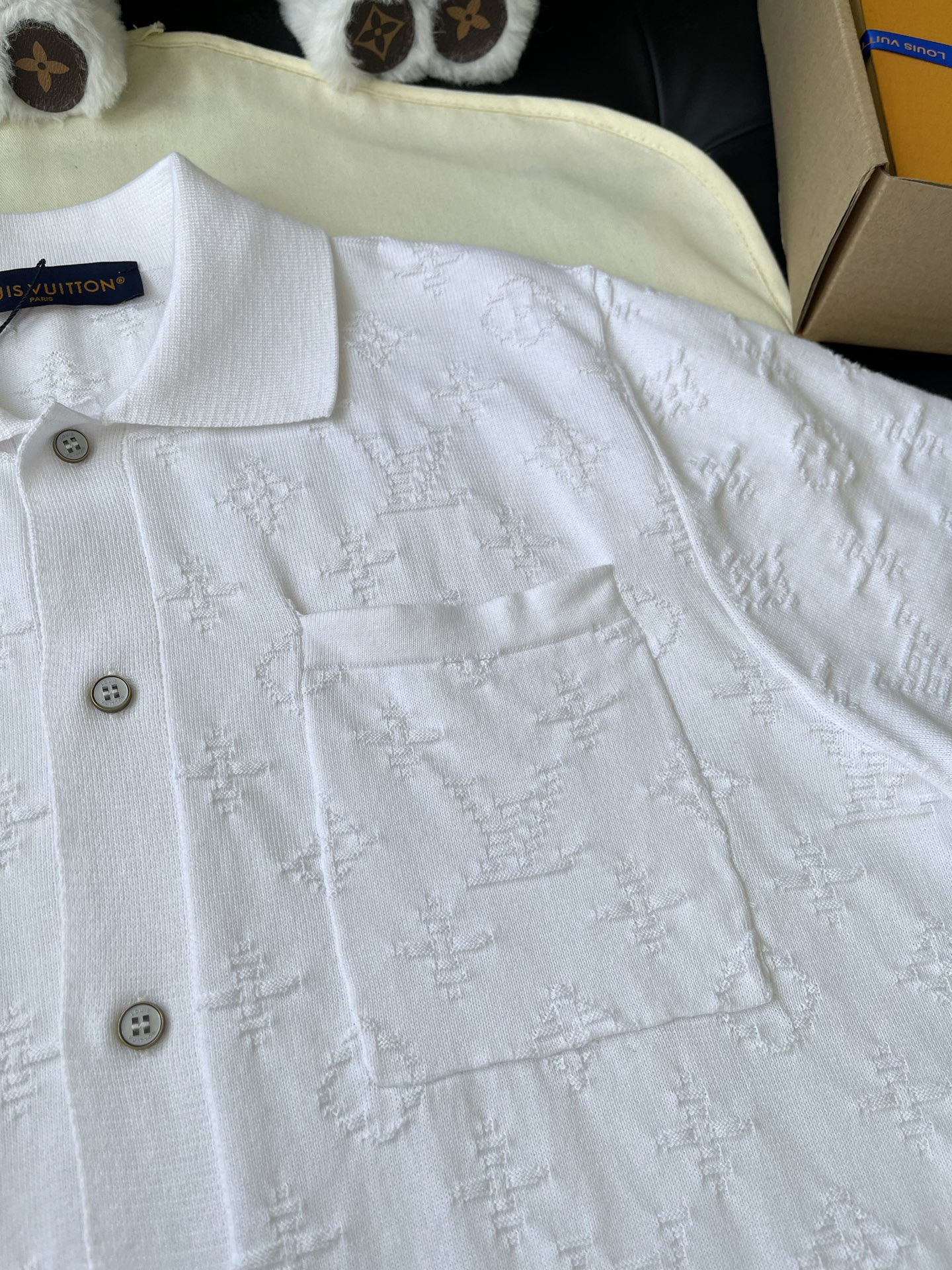 Tonal Monogram Short-Sleeve Shirt — product photograph