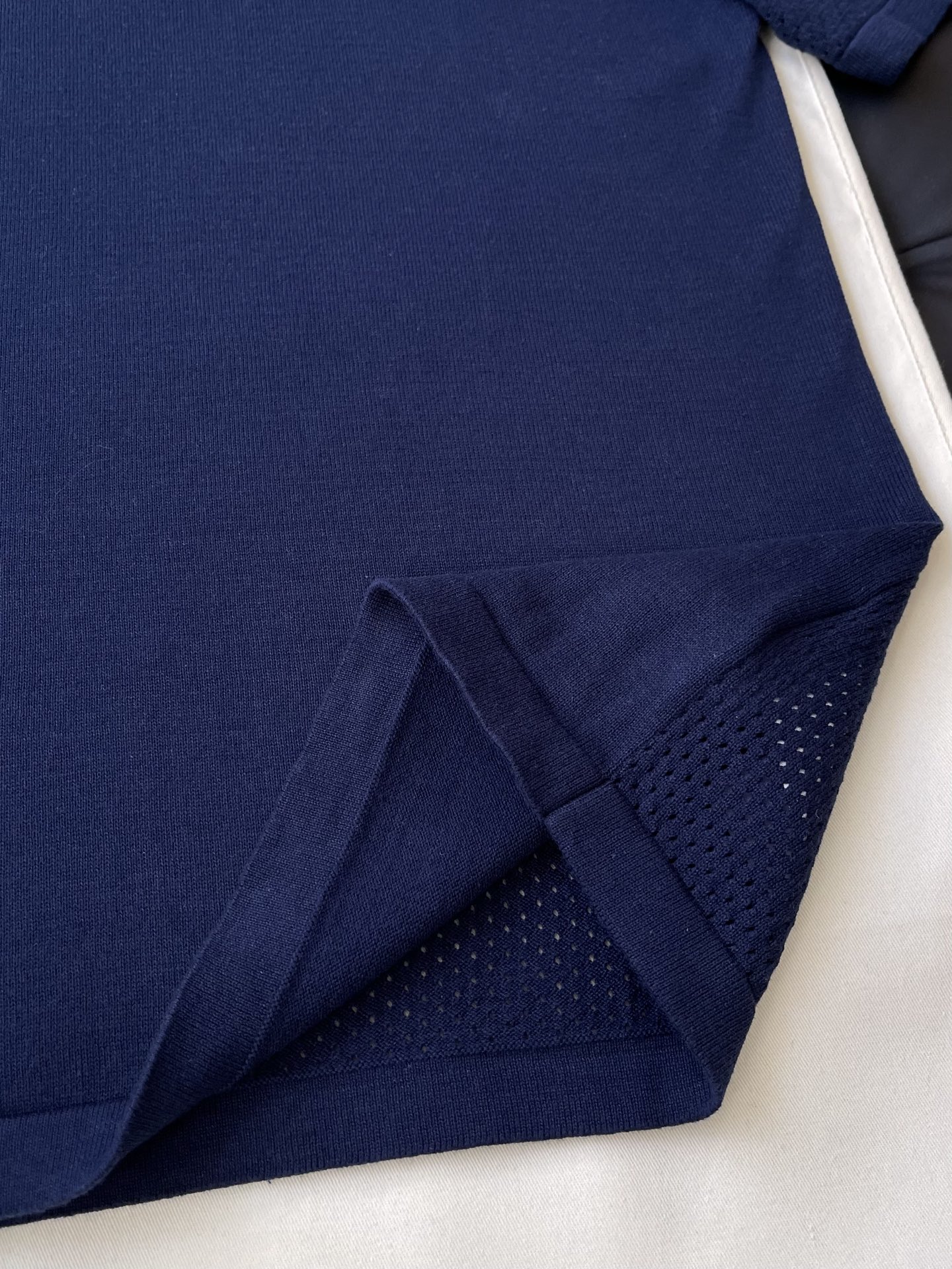 Tonal Wordmark Short-Sleeve Knit Top — product photograph