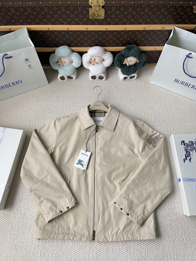 Check-Lined Utility Blouson — product photograph