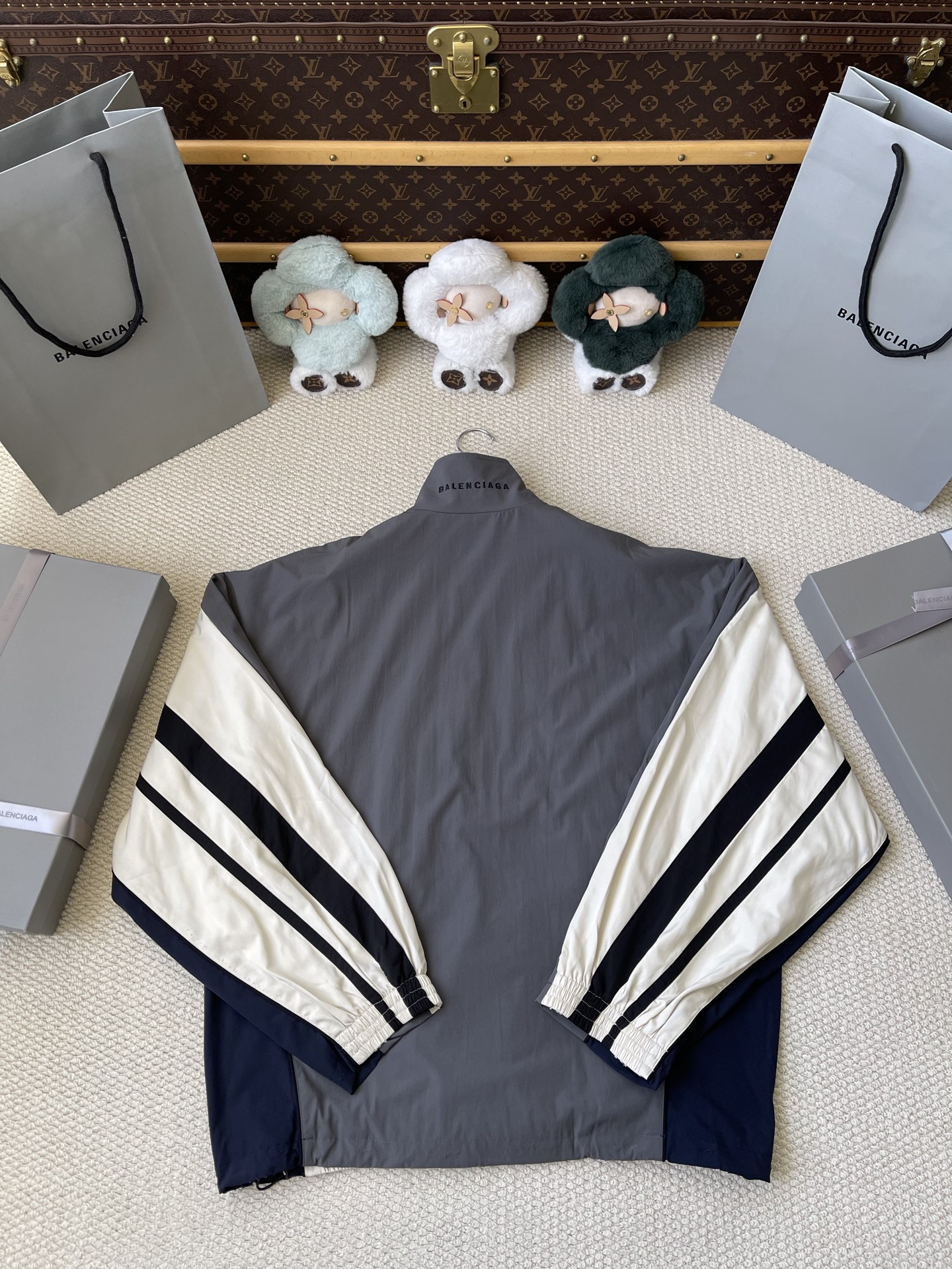 Contrast-Stripe Quarter-Zip Matching Separates — product photograph