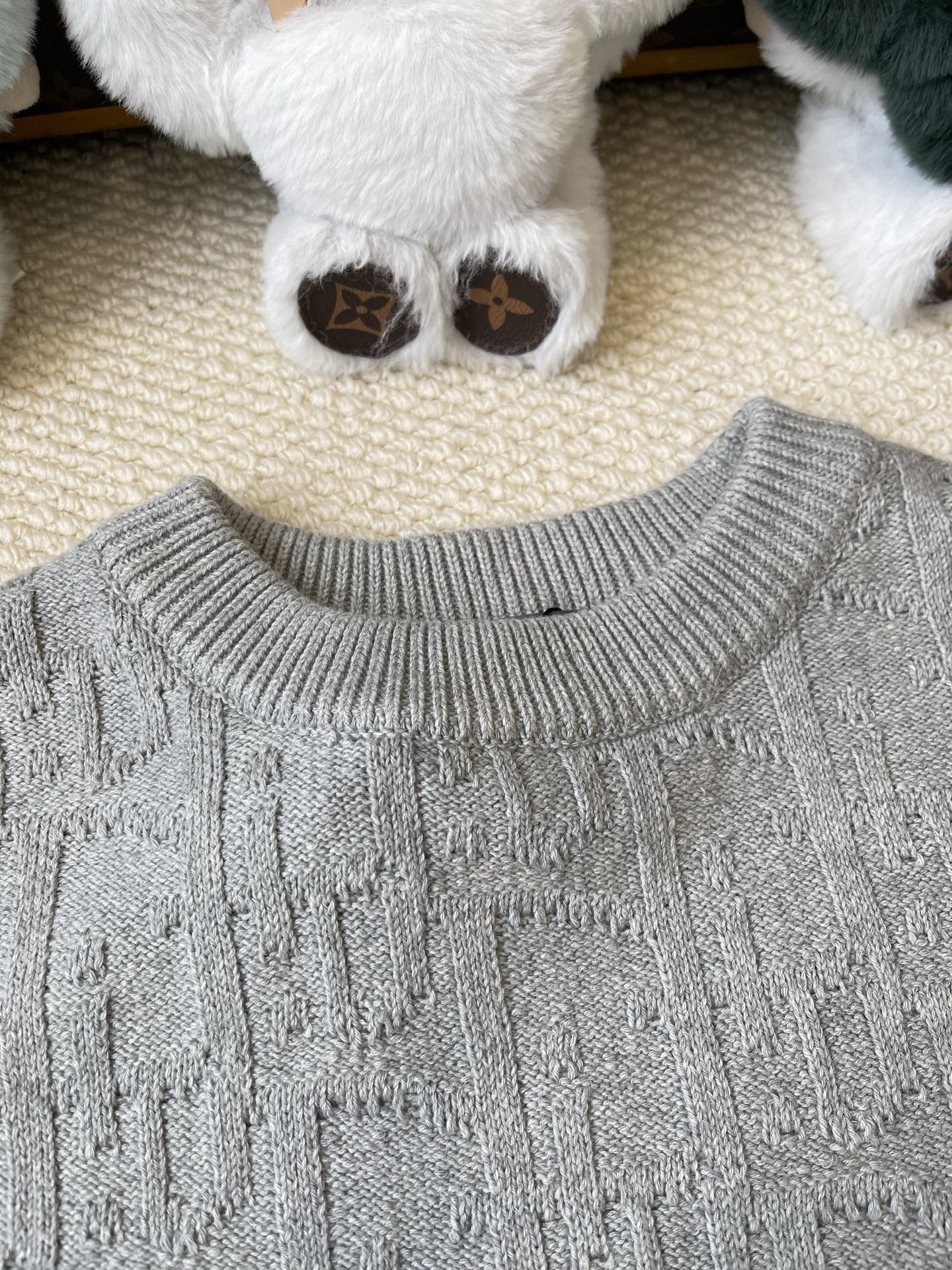 Tonal Oblique Crewneck Sweater — product photograph