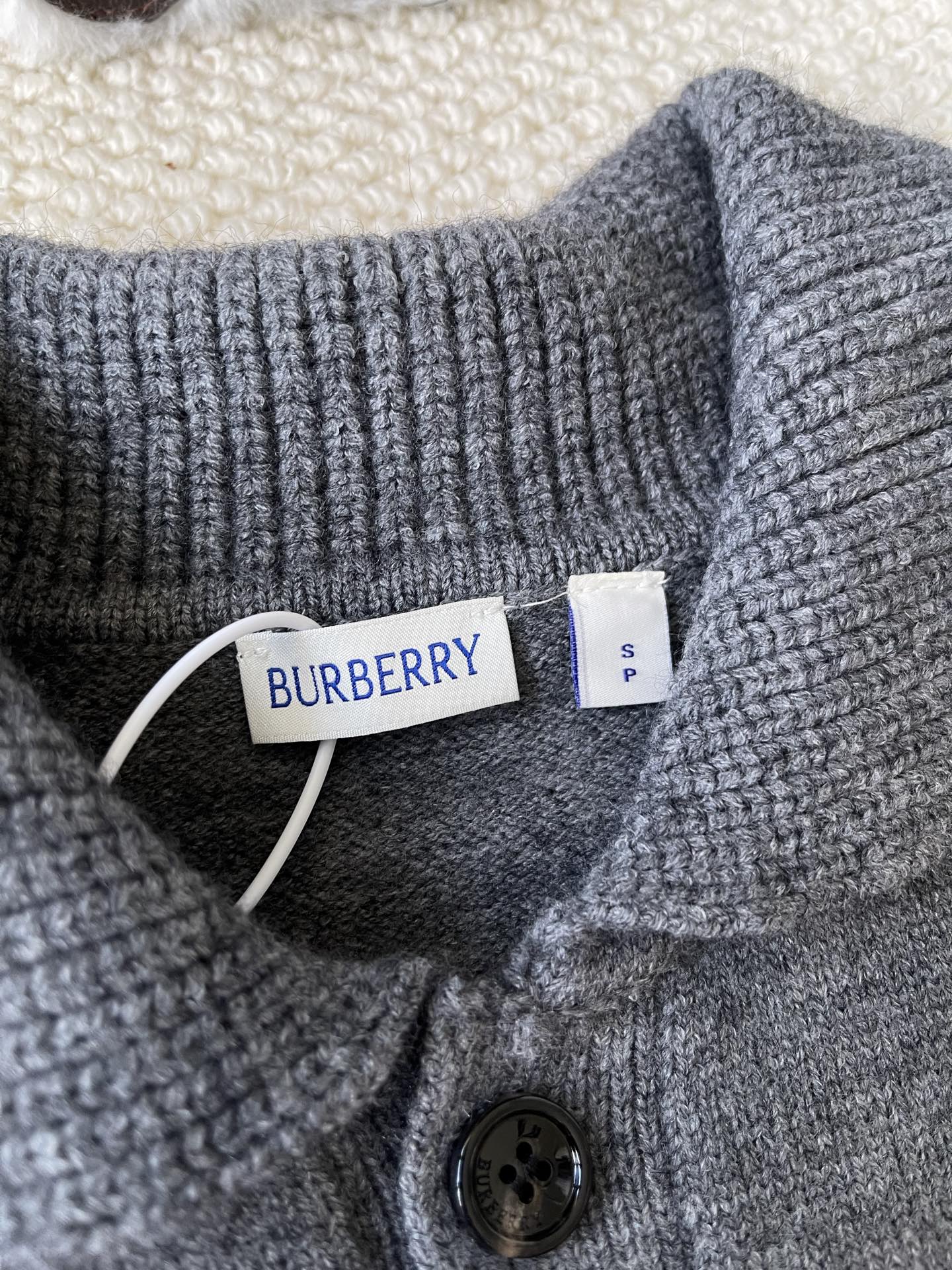 Plain Collared Button Cardigan — product photograph