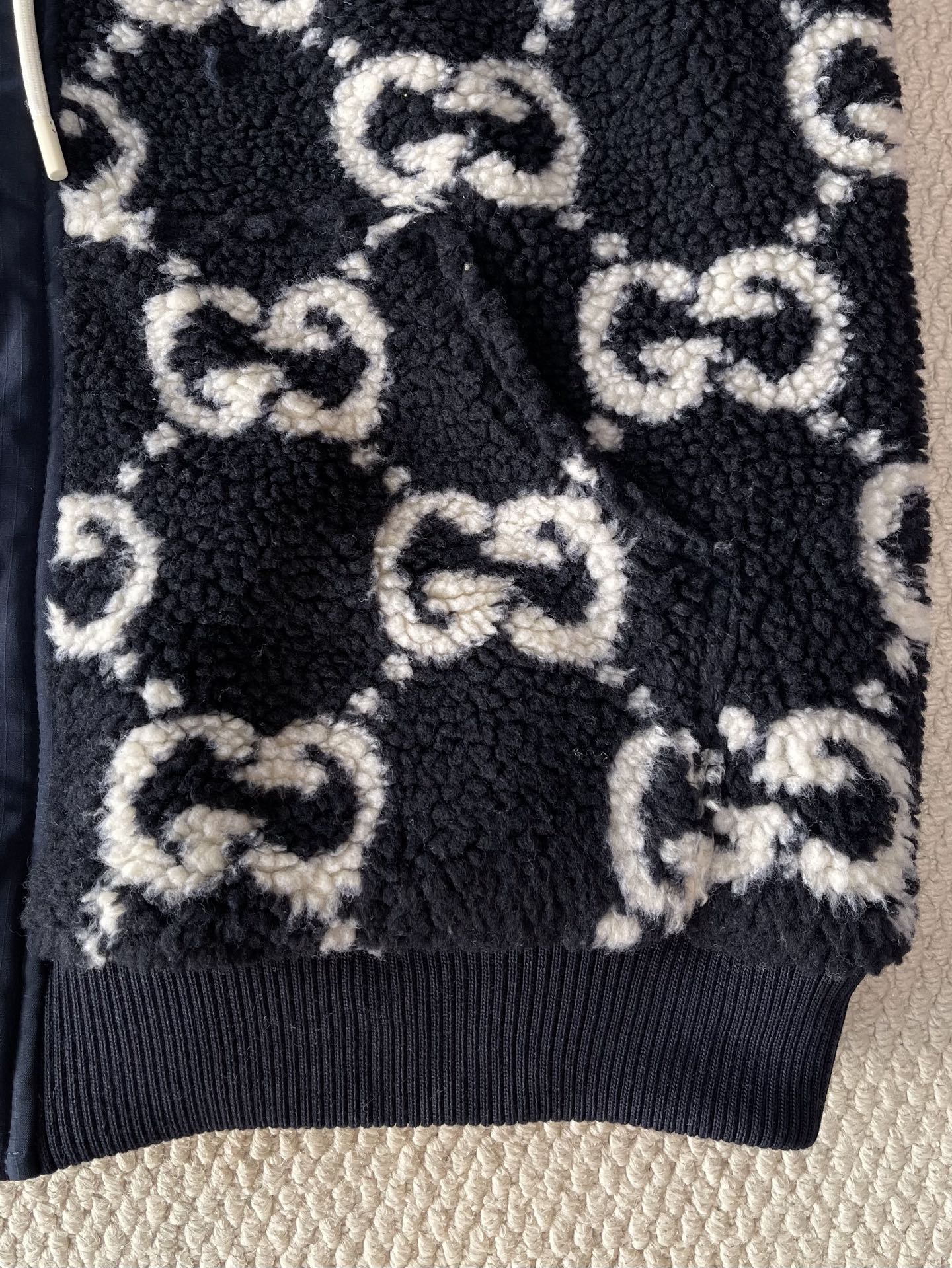 Monogram Hooded Knit Jacket — product photograph