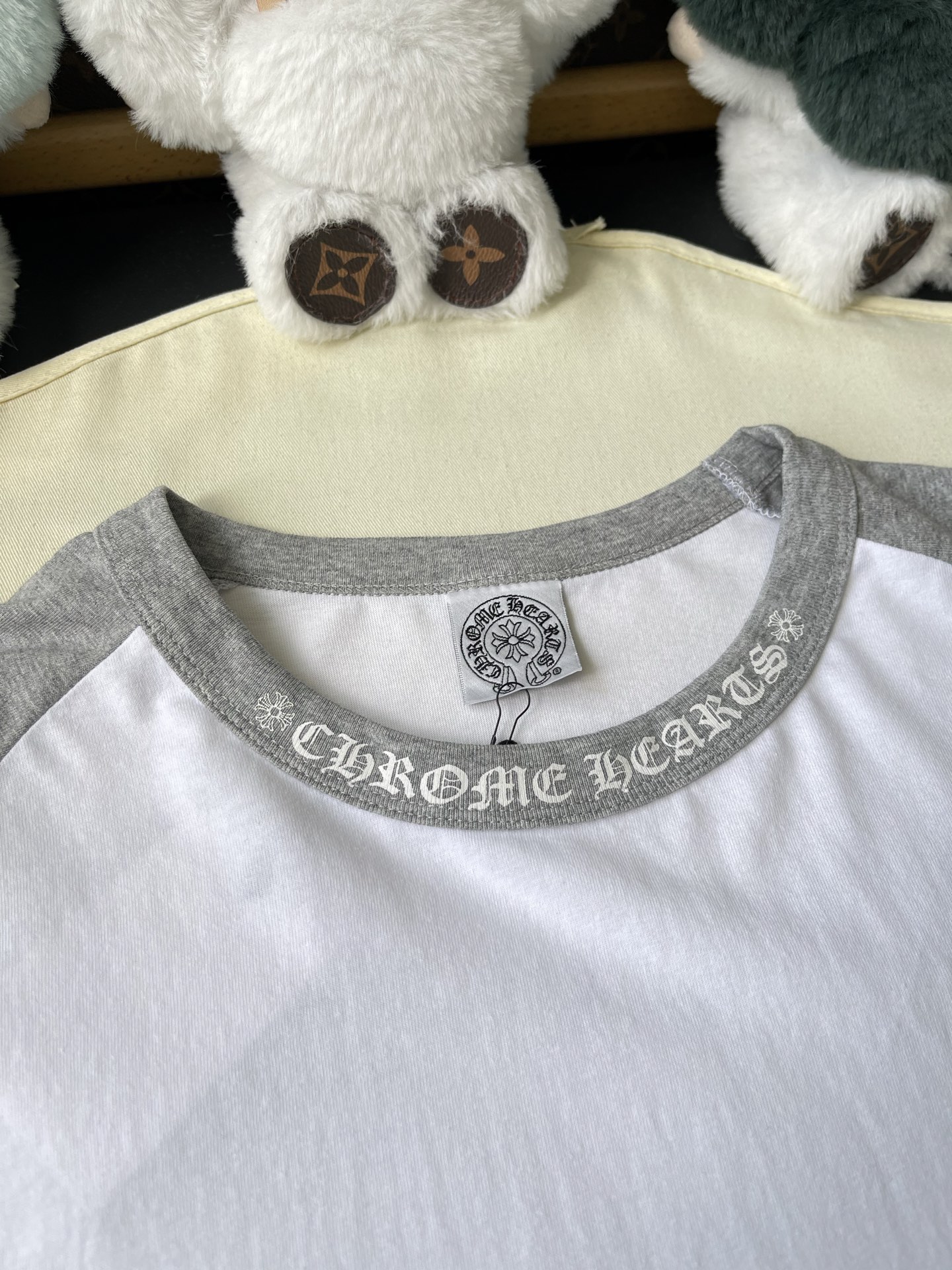 Cross-Print Raglan Long-Sleeve T-Shirt — product photograph