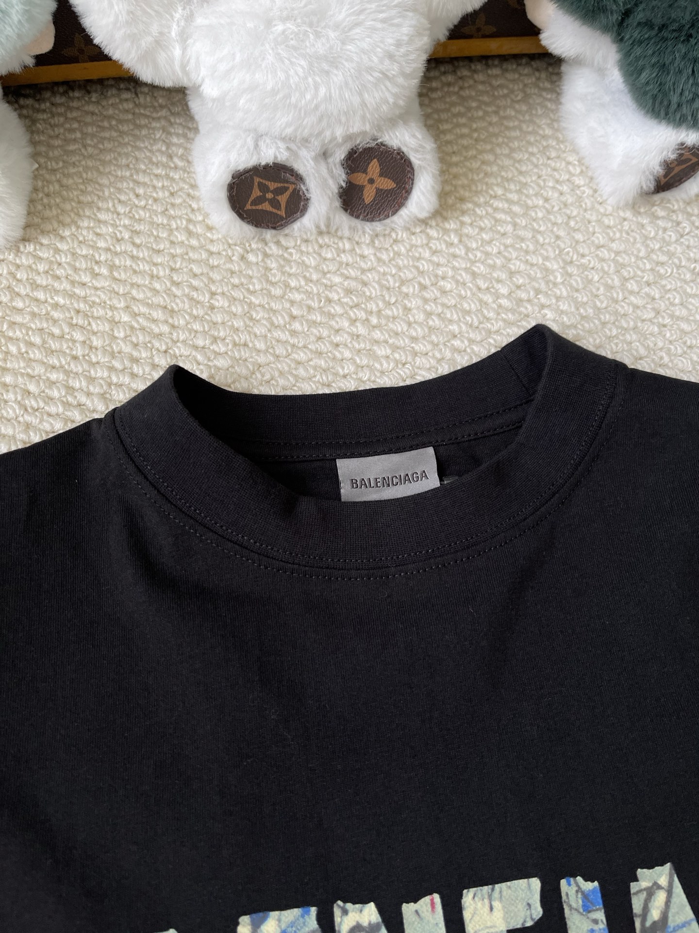 Metallic-Wordmark Long-Sleeve Top — product photograph