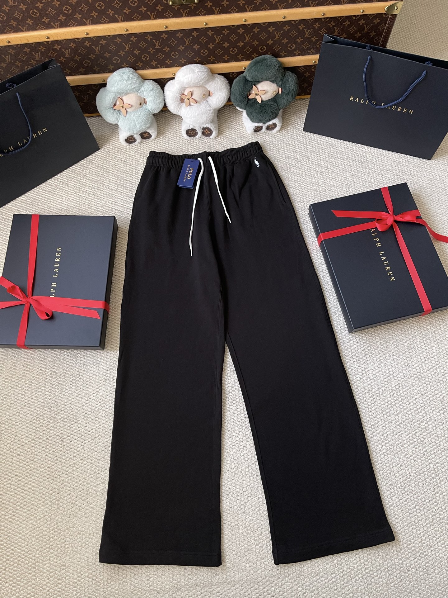 Pony-Embroidered Wide-Leg Sweatpants — product photograph
