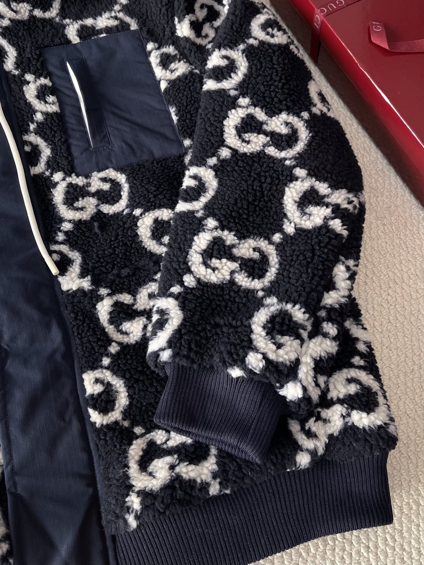 Monogram Hooded Knit Jacket — product photograph