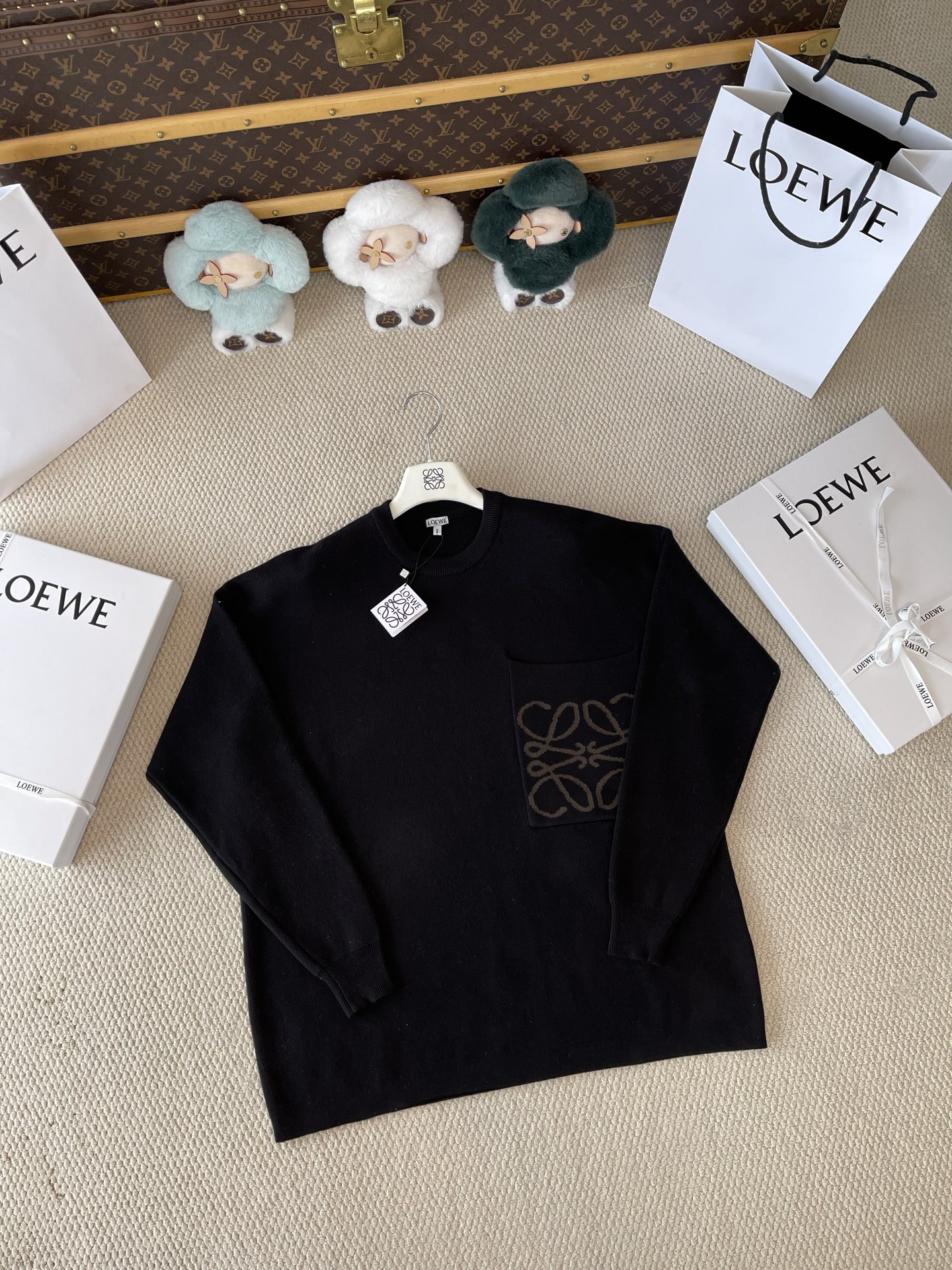 Anagram Pocket Crewneck Sweater — product photograph