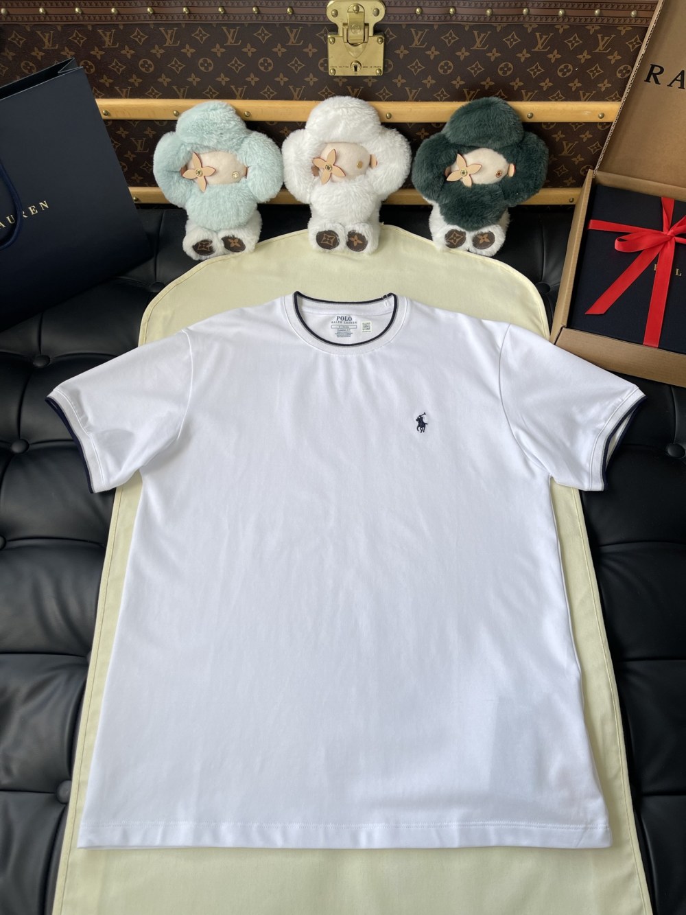 Contrast-Neck Pony T-Shirt — product photograph