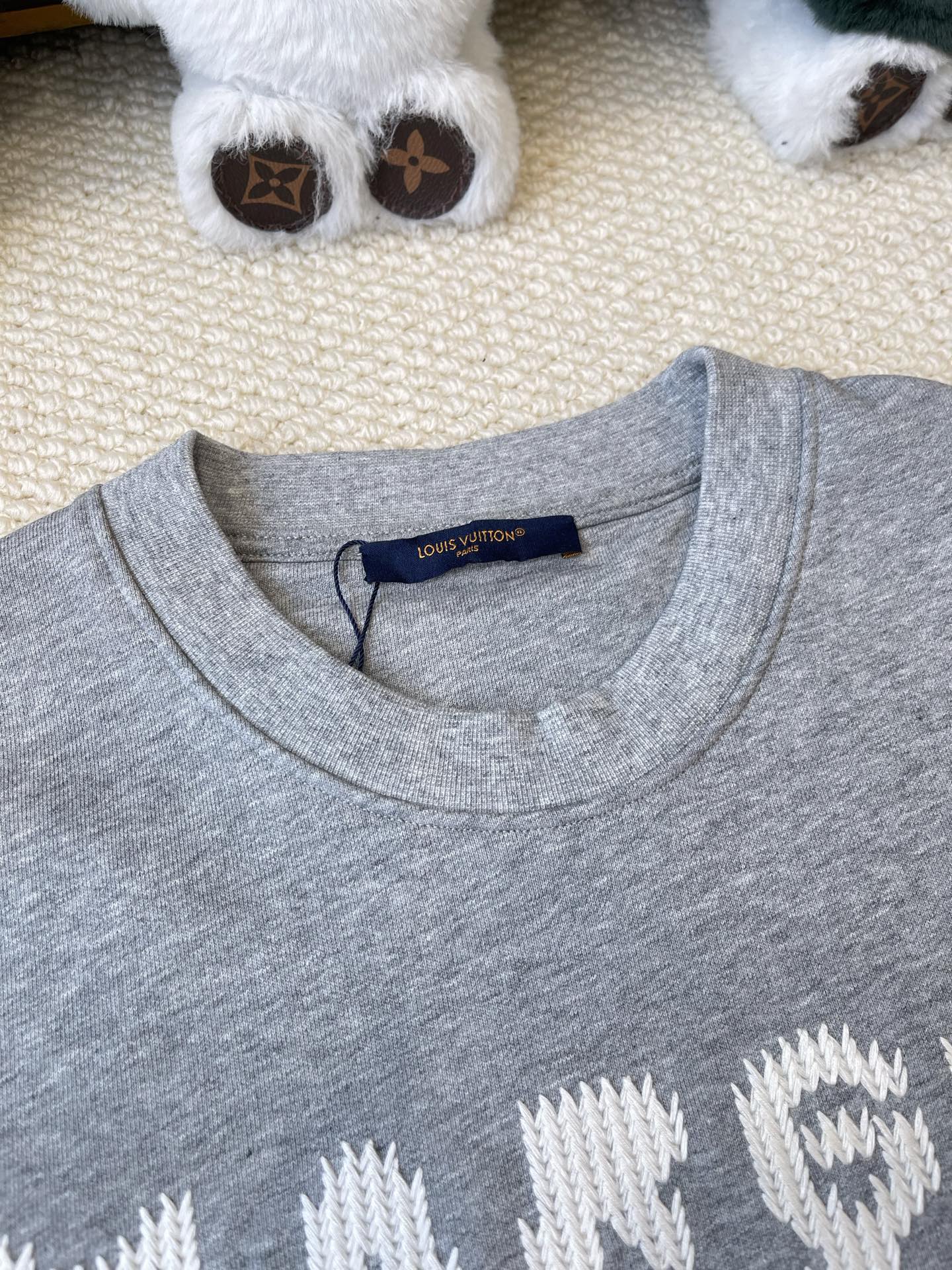 Stacked Lettering Crewneck Sweater — product photograph