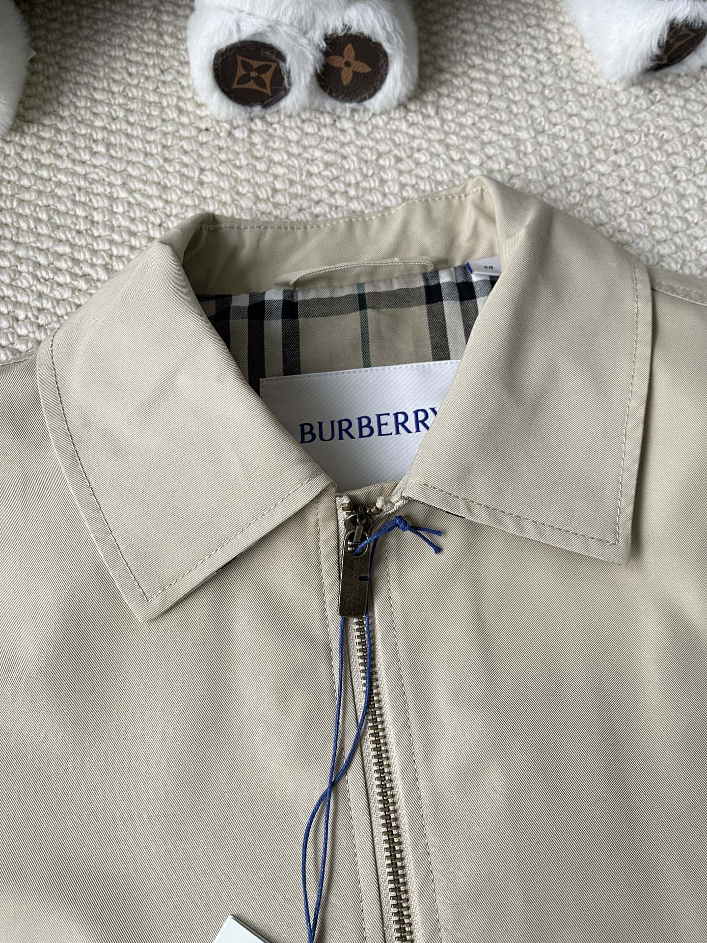 Check-Lined Utility Blouson — product photograph