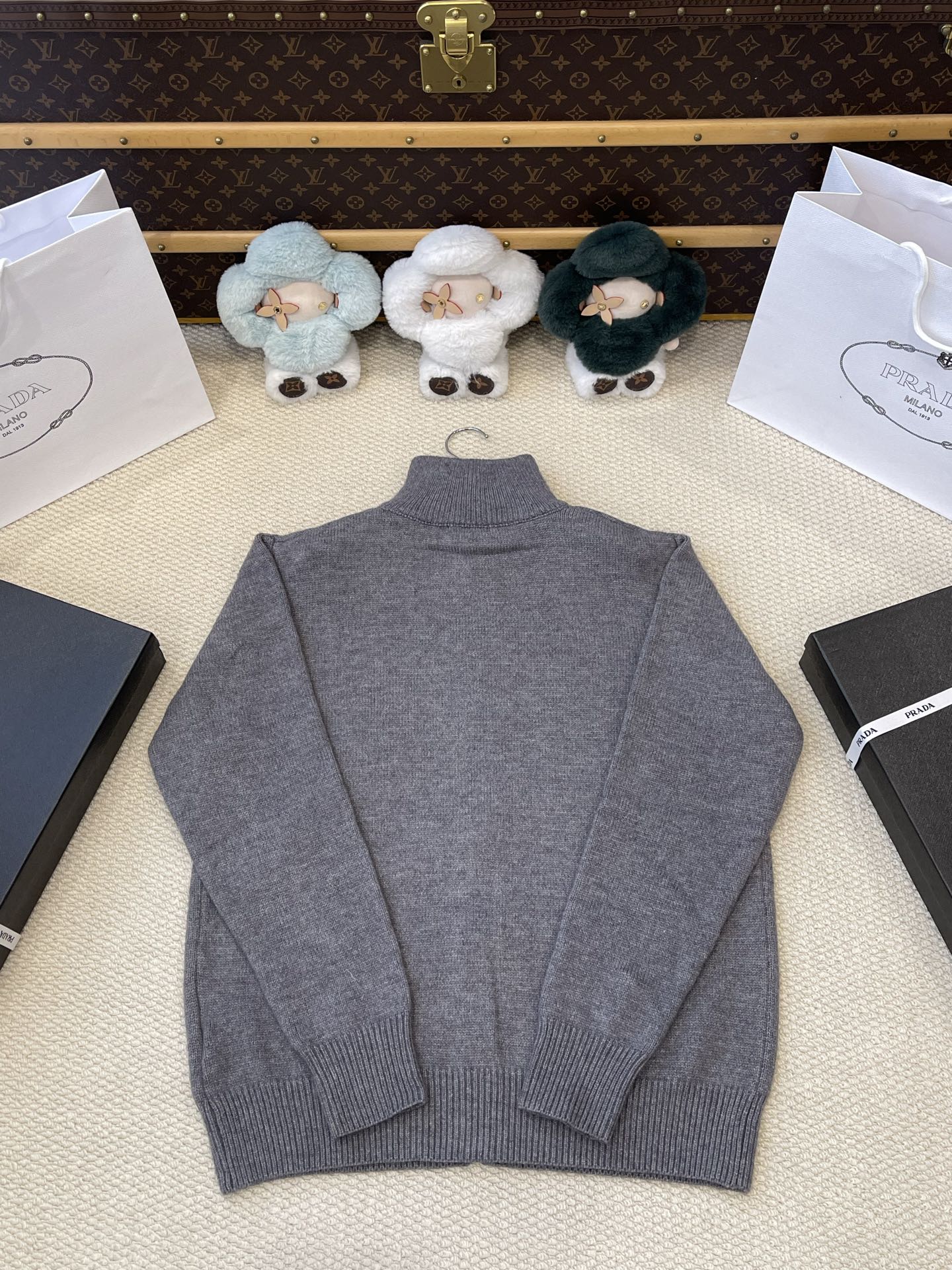 Crest Stand-Collar Zip Cardigan — product photograph