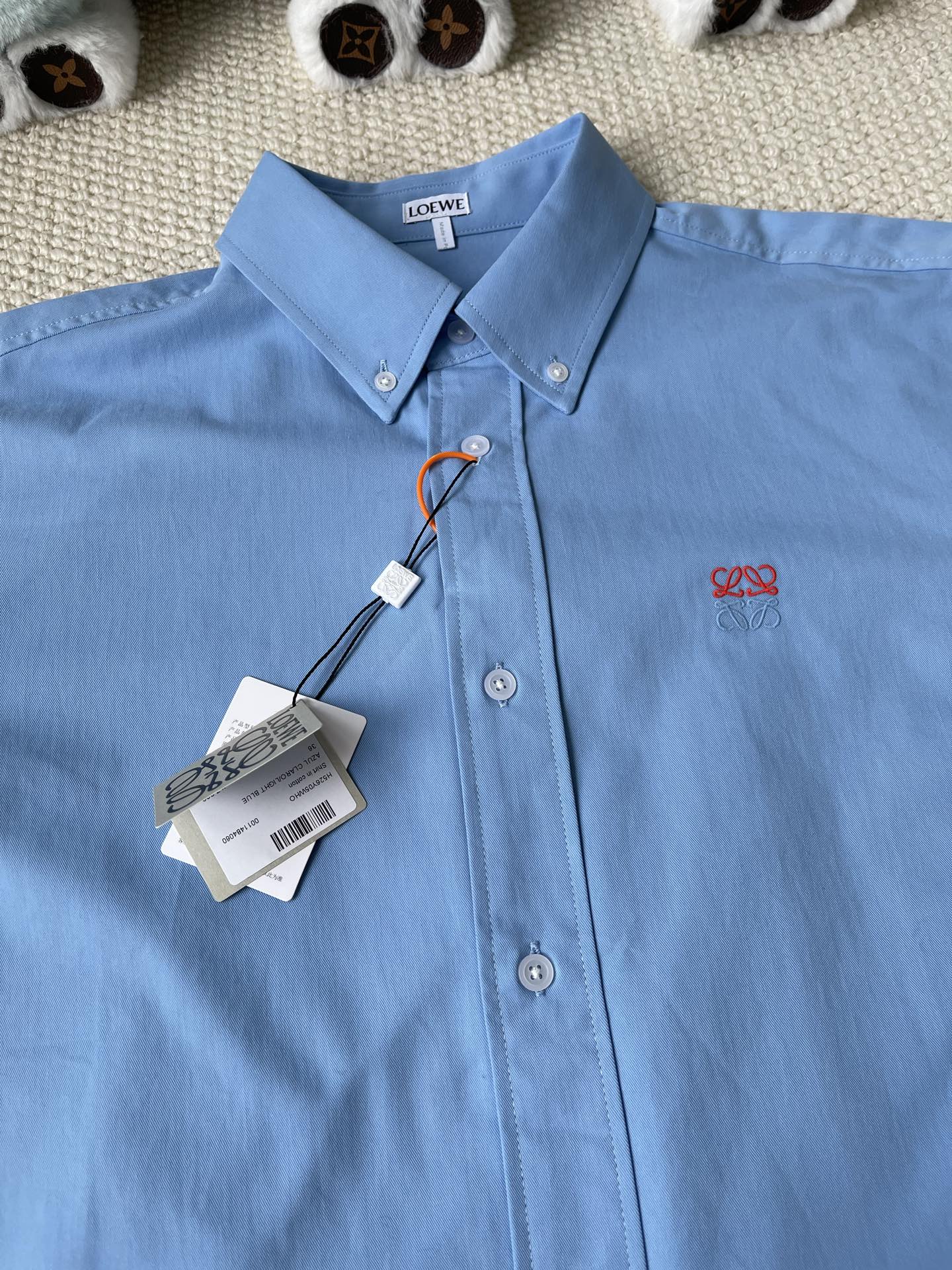 Red-Anagram Button-Down Shirt — product photograph