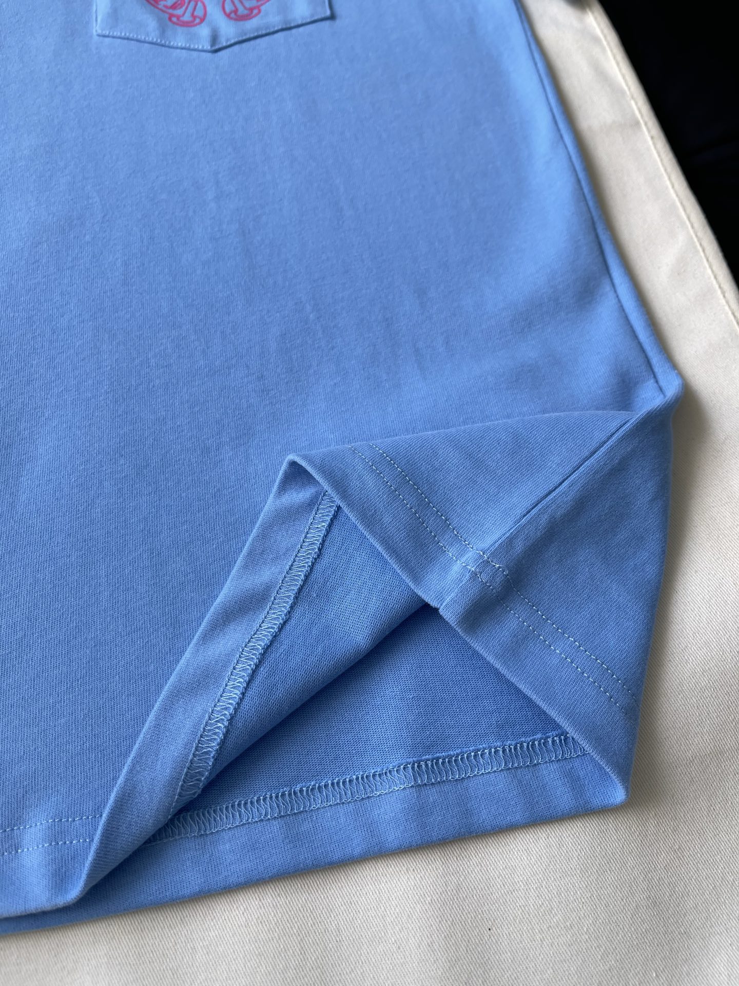 Pink Crest Pocket T-Shirt — product photograph