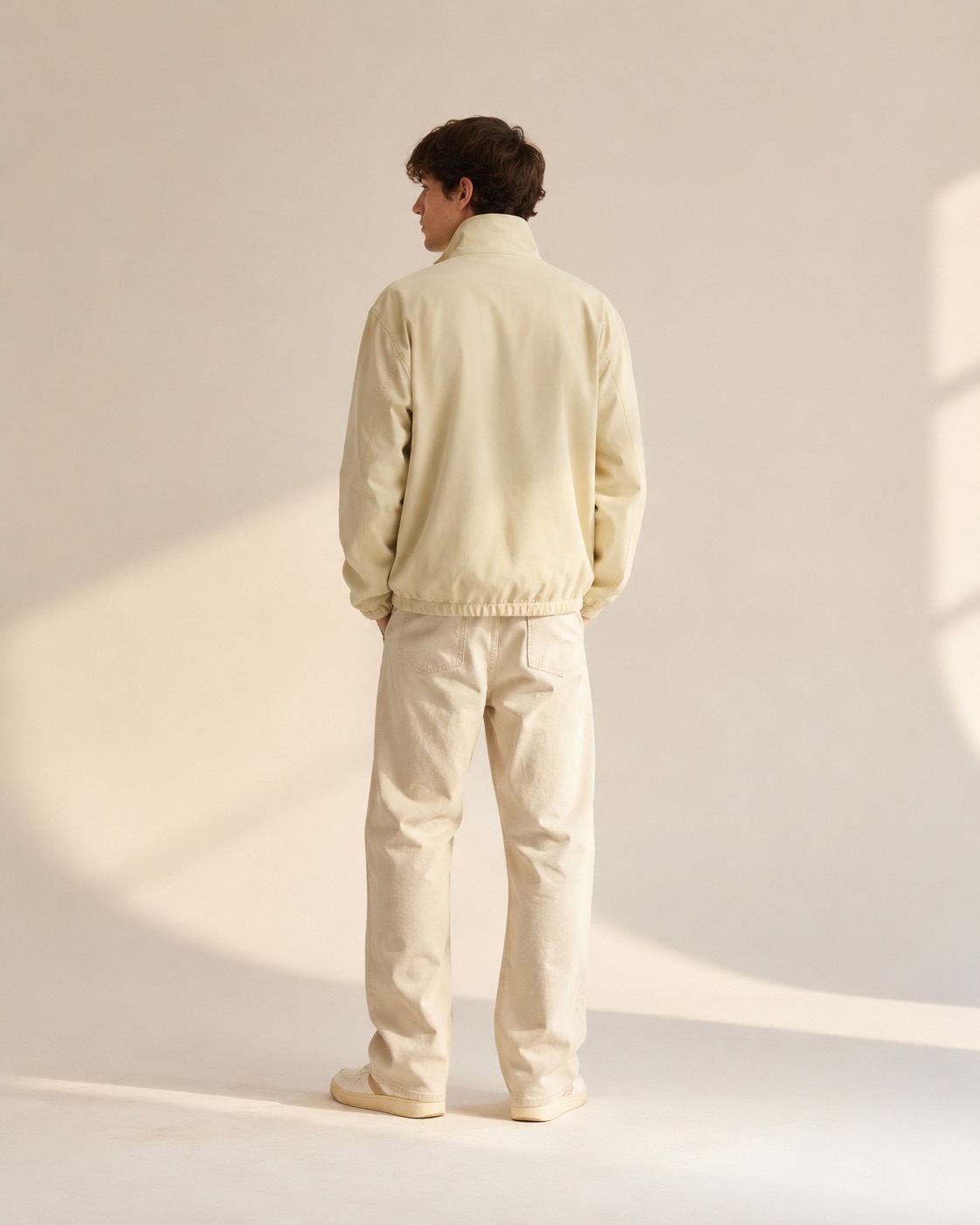 Contrast-Collar Horse-Logo Blouson — product photograph