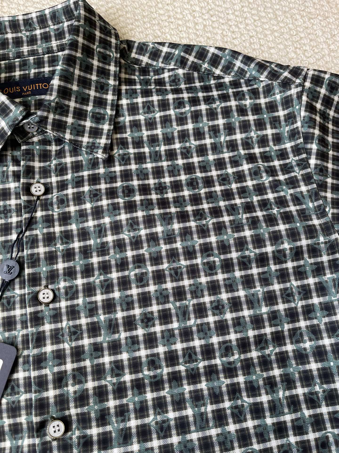 Micro-Check Button Shirt — product photograph