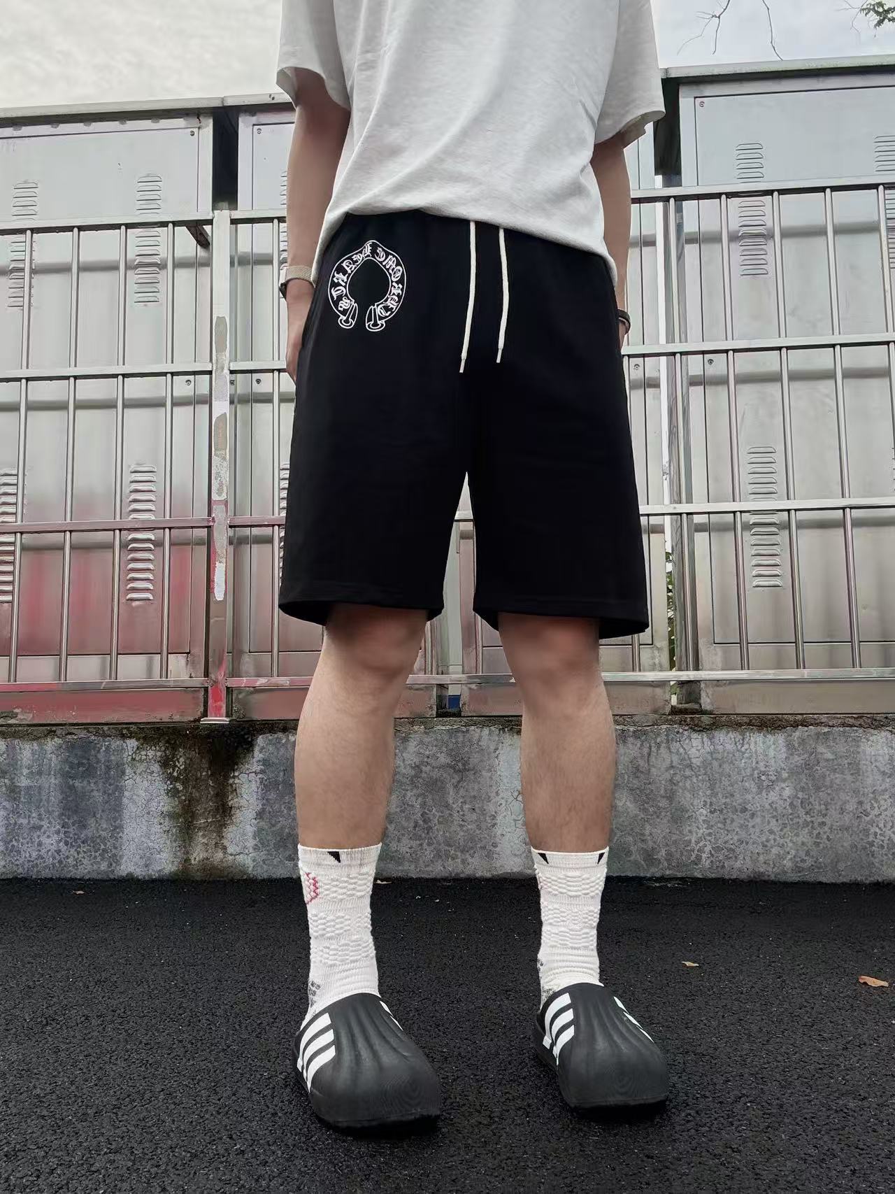 Horseshoe Crest Drawstring Shorts — product photograph