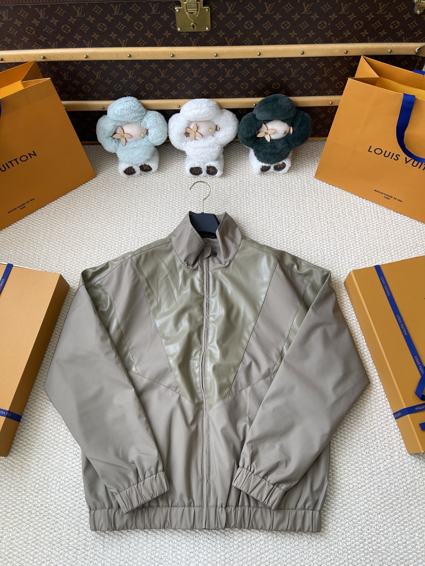 Panelled Zip-Pocket Bomber Jacket — product photograph