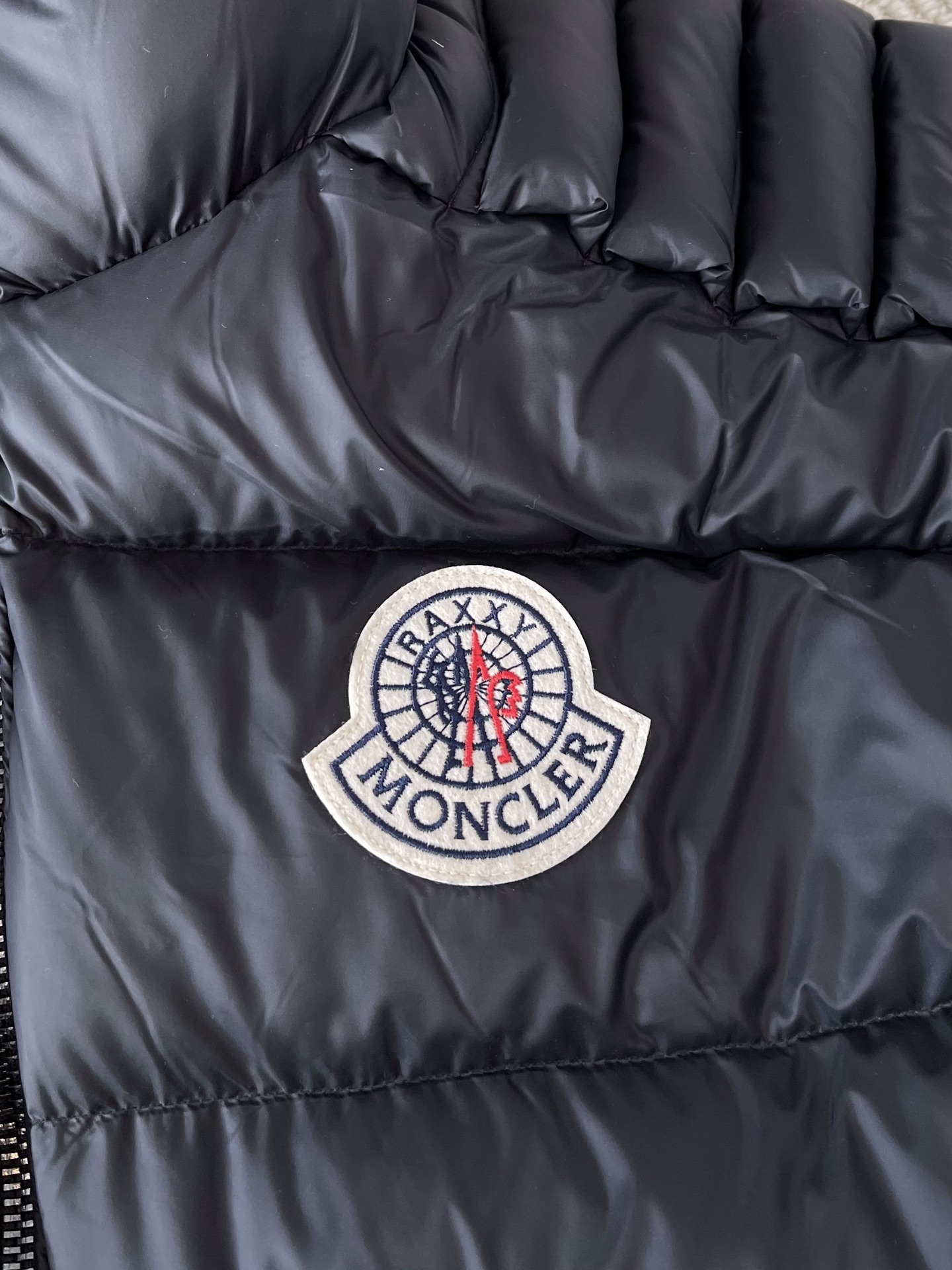 Crest-Patch Stand-Collar Puffer — product photograph