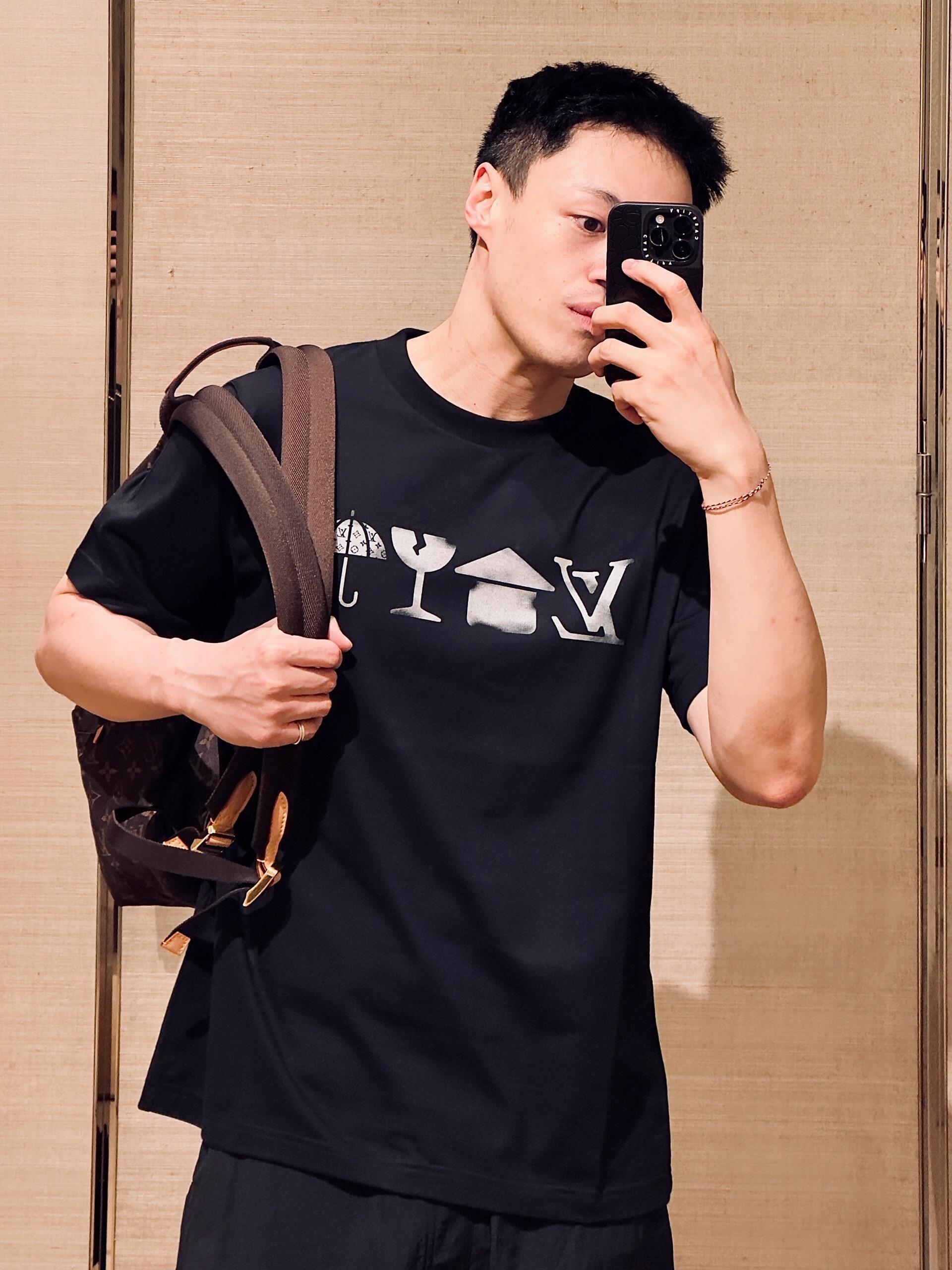 Cocktail-Motif Logo T-Shirt — product photograph