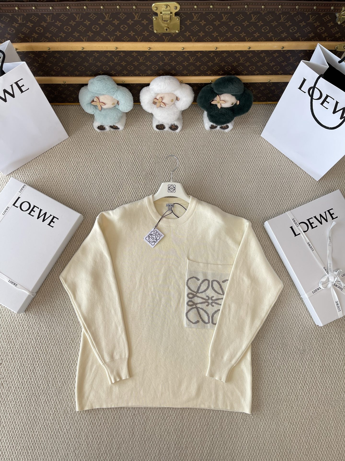 Anagram Pocket Crewneck Sweater — product photograph