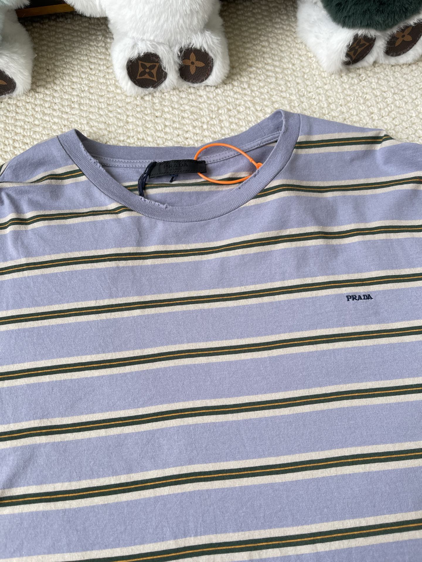 Fine-Stripe Long-Sleeve T-Shirt — product photograph