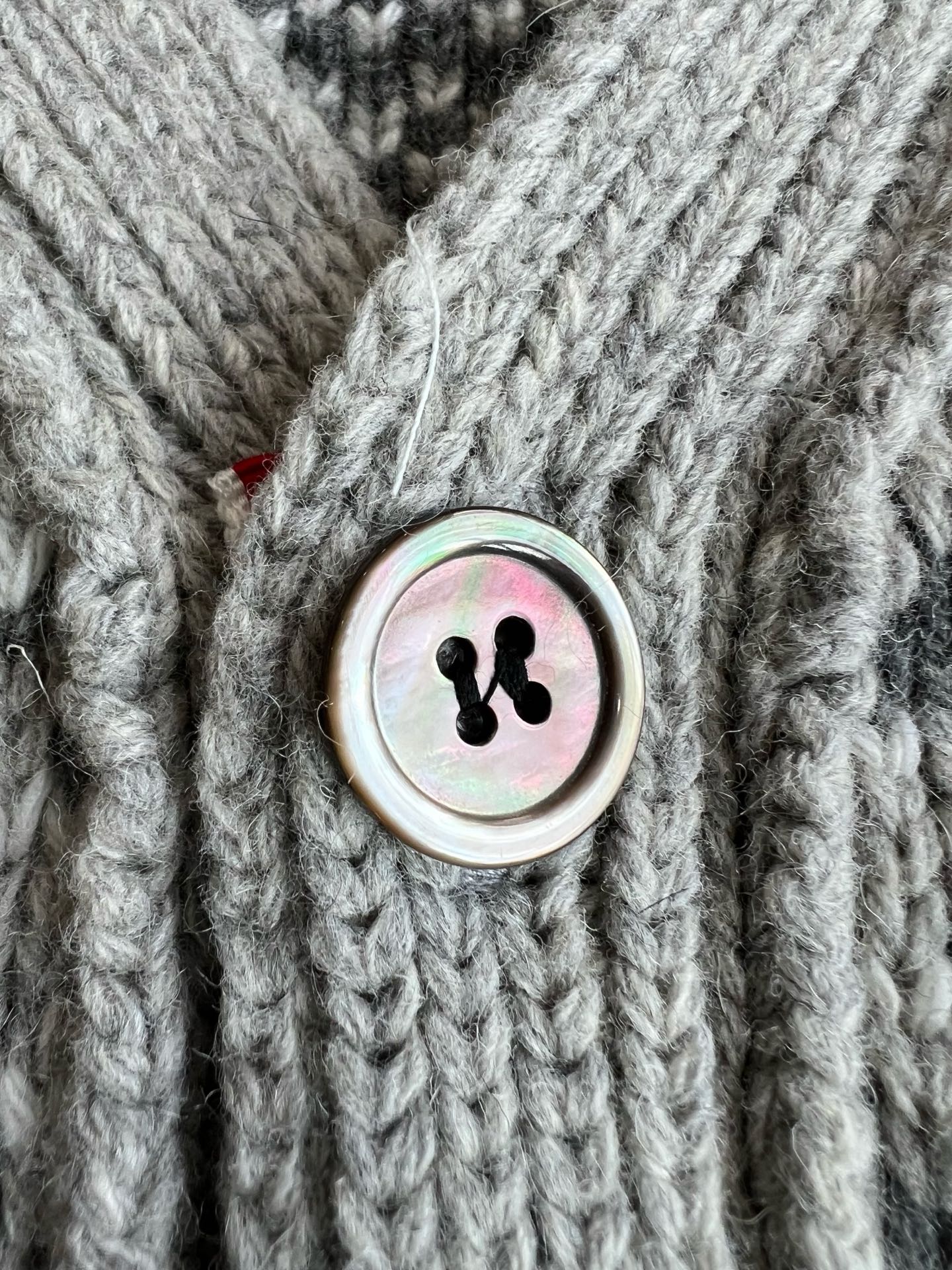 Houndstooth V-Neck Pocket Cardigan — product photograph