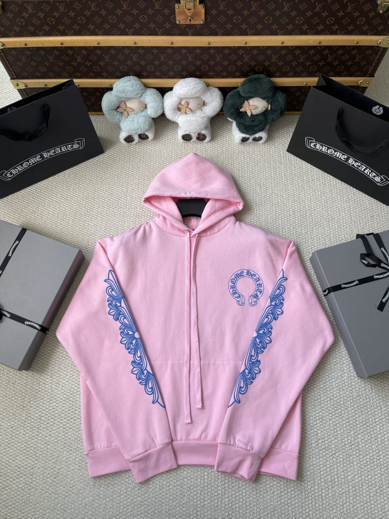 Blue-Horseshoe Pink Zip Hoodie — product photograph
