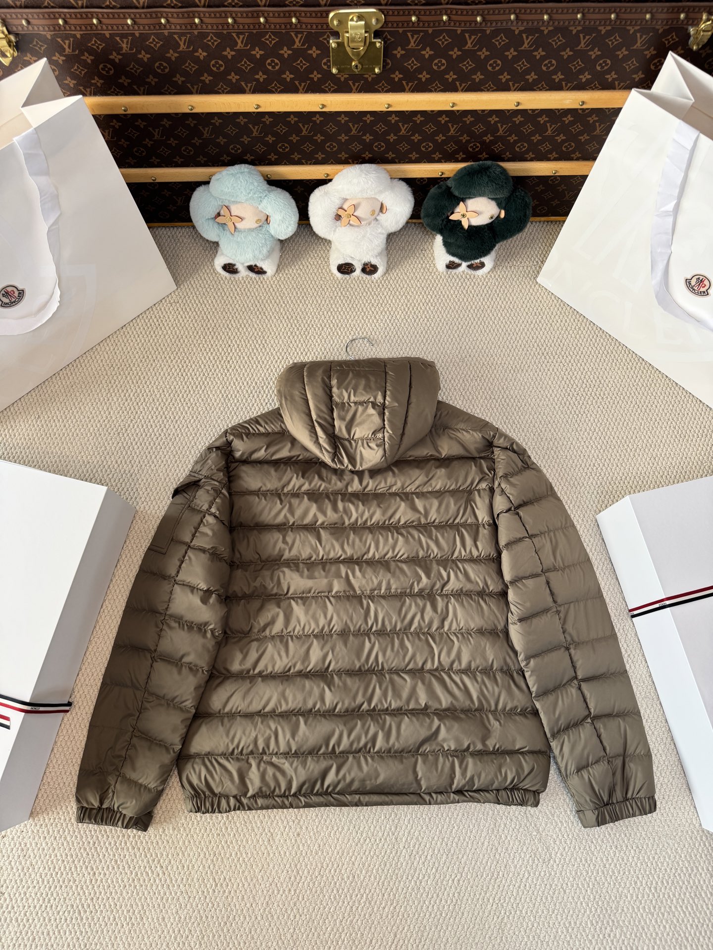 Fine-Quilt Hooded Puffer — product photograph