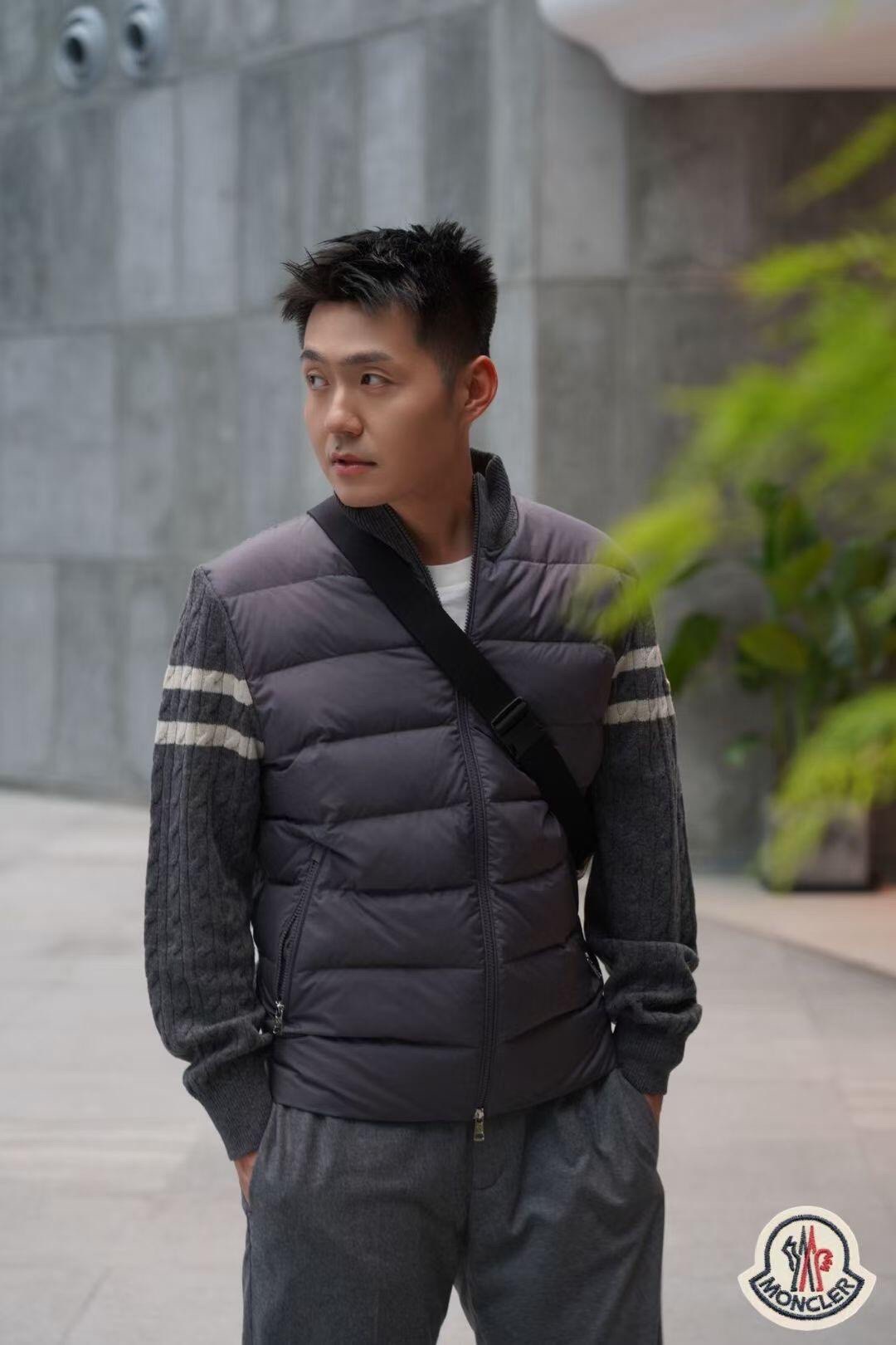 Cable-Sleeve Hybrid Quilted Jacket — product photograph