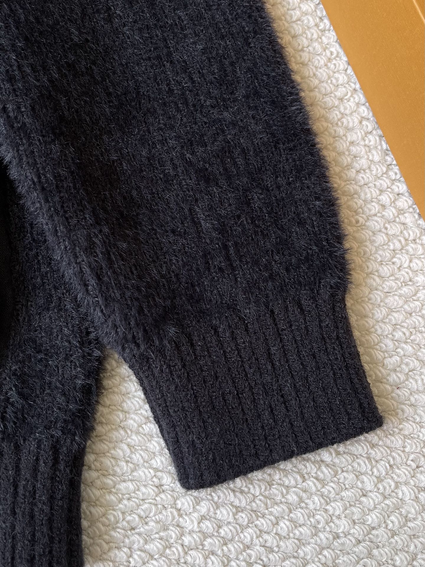 Contrast-Panel Zip Cardigan — product photograph