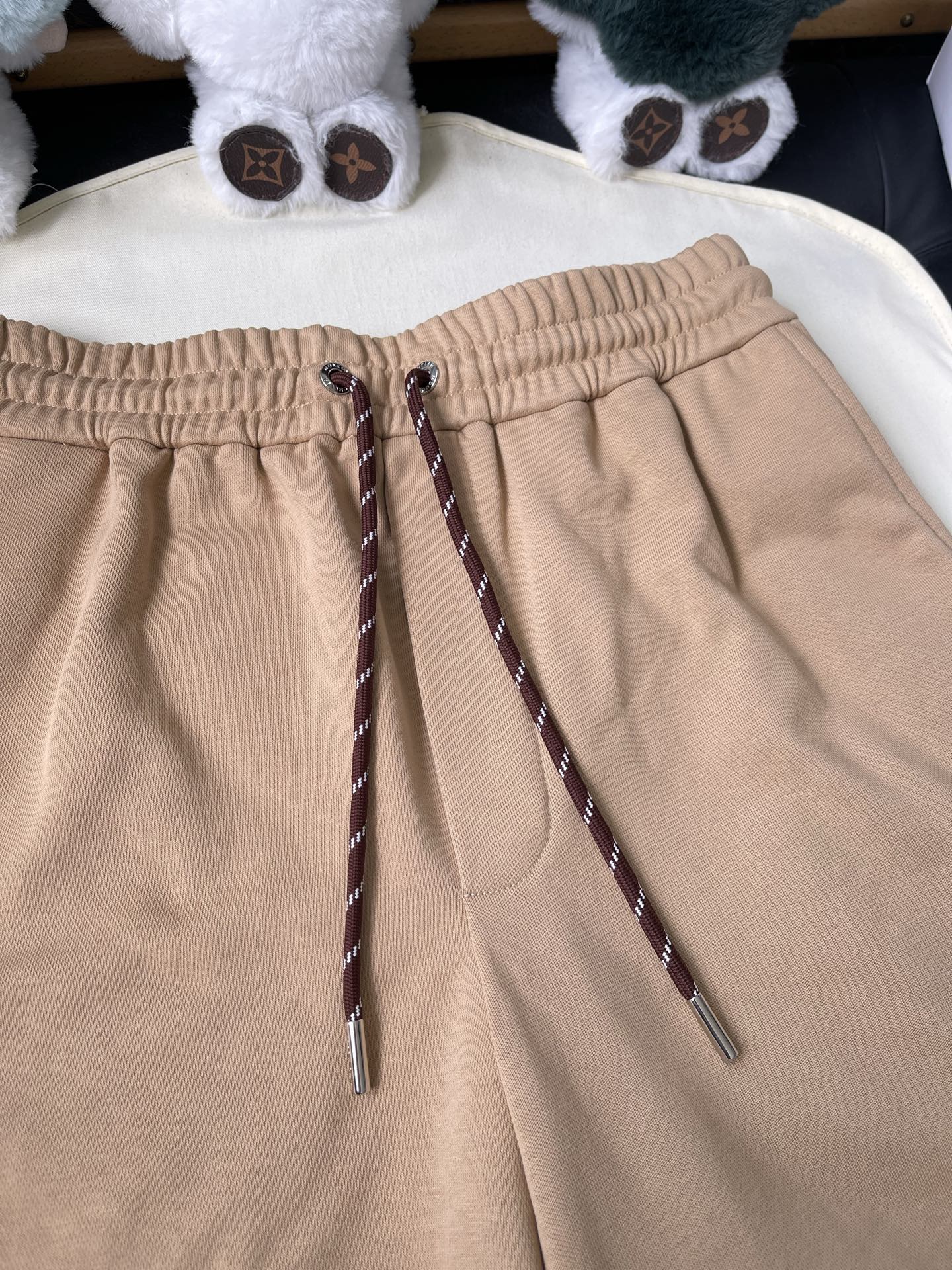 Side-Stripe Drawstring Shorts — product photograph