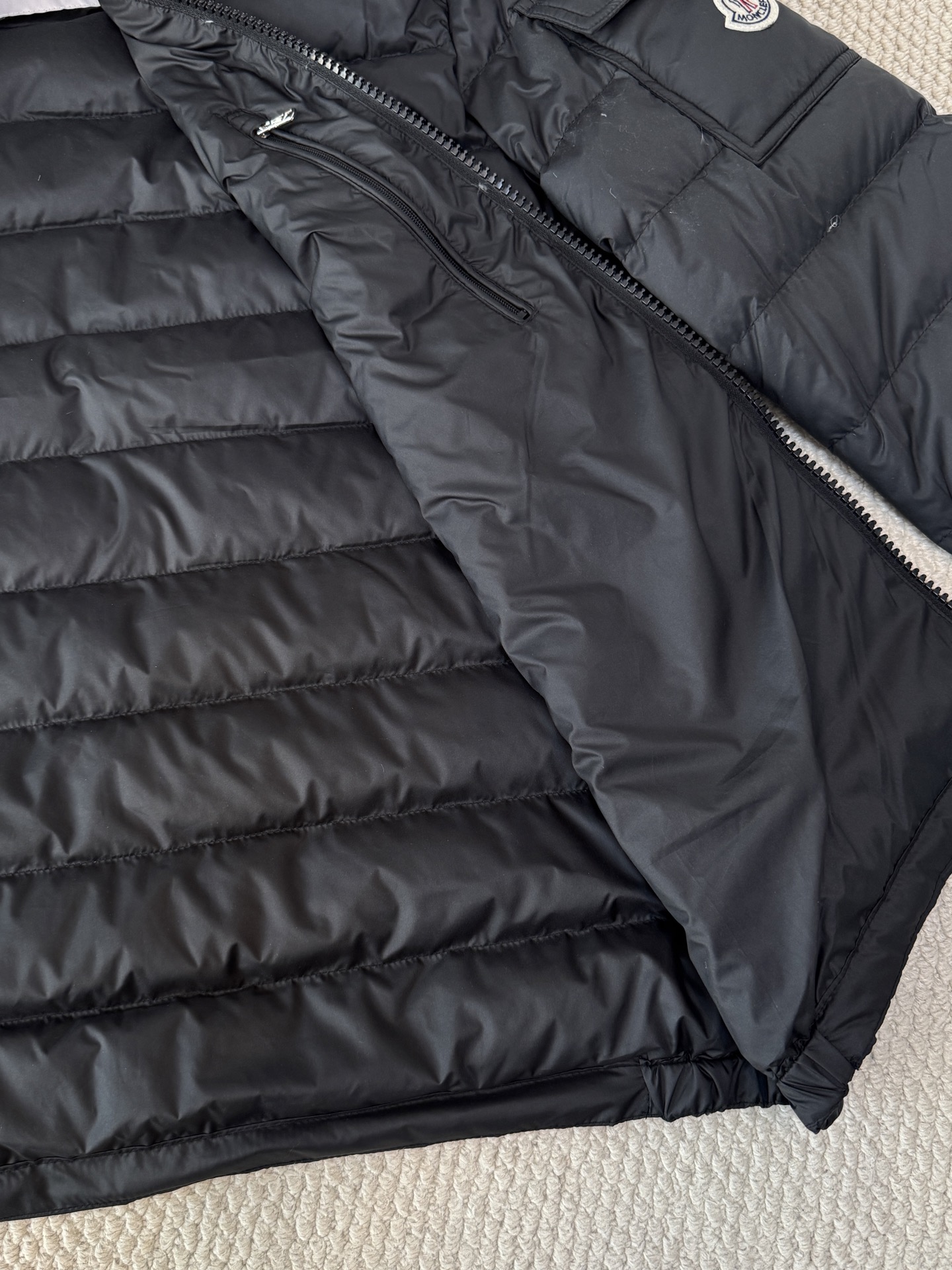 Fine-Quilt Hooded Puffer — product photograph
