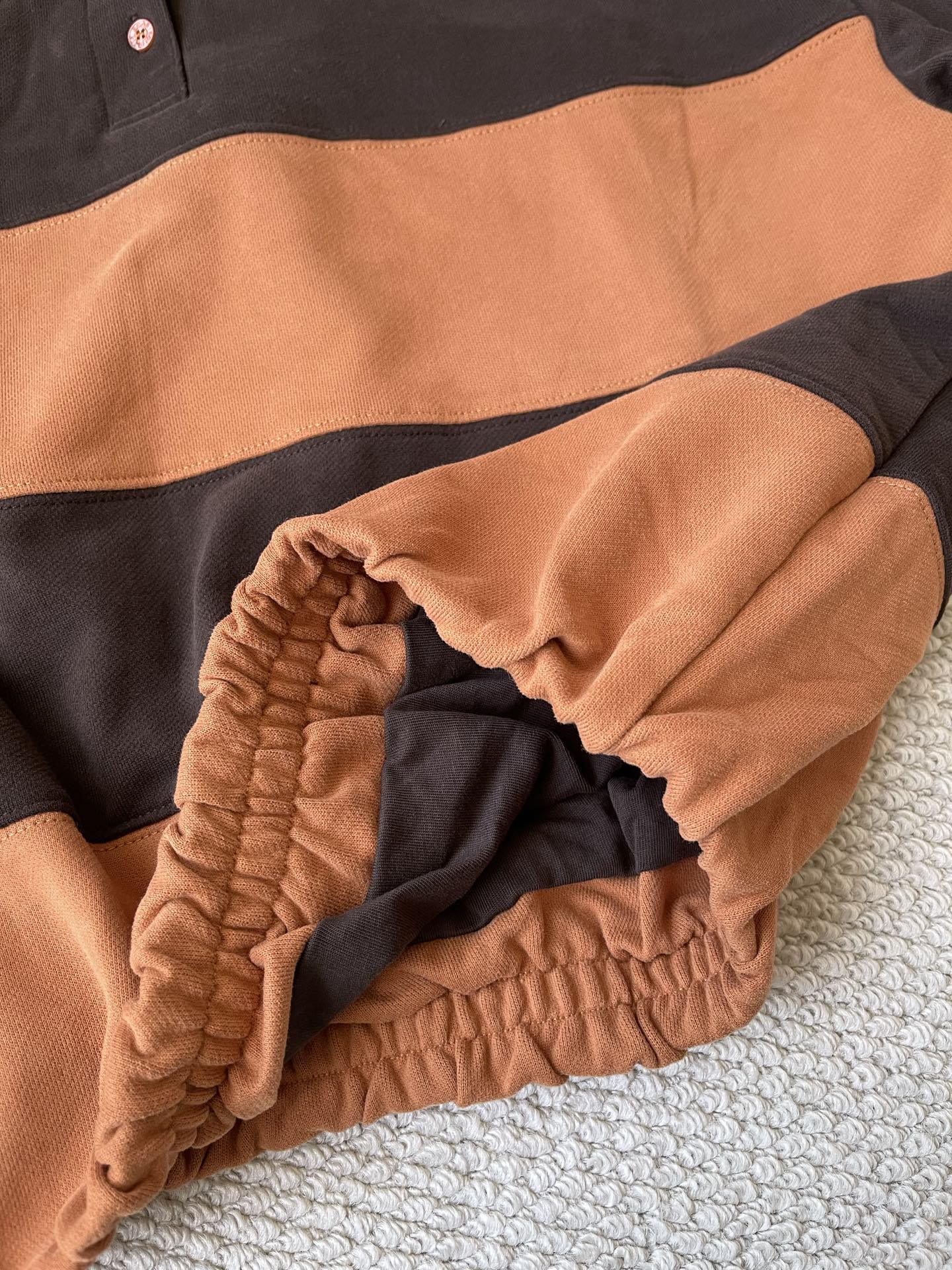 Wide-Stripe Knit Polo — product photograph