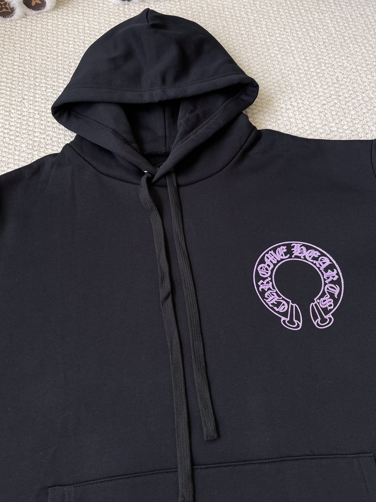 Purple-Graphic Pullover Hoodie — product photograph