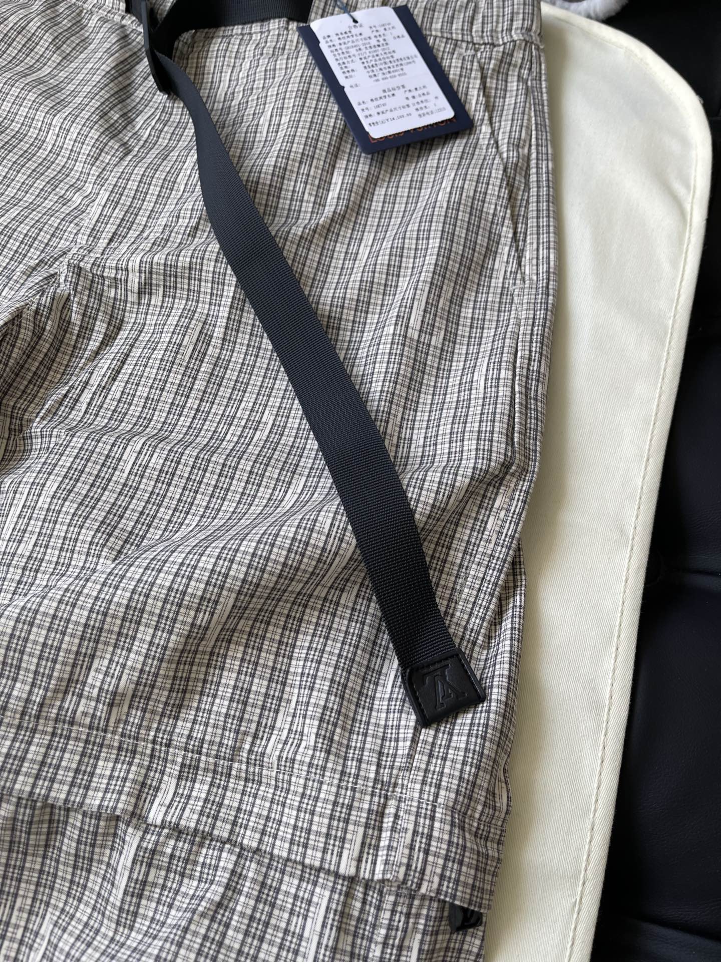 Check Cargo Trousers — product photograph