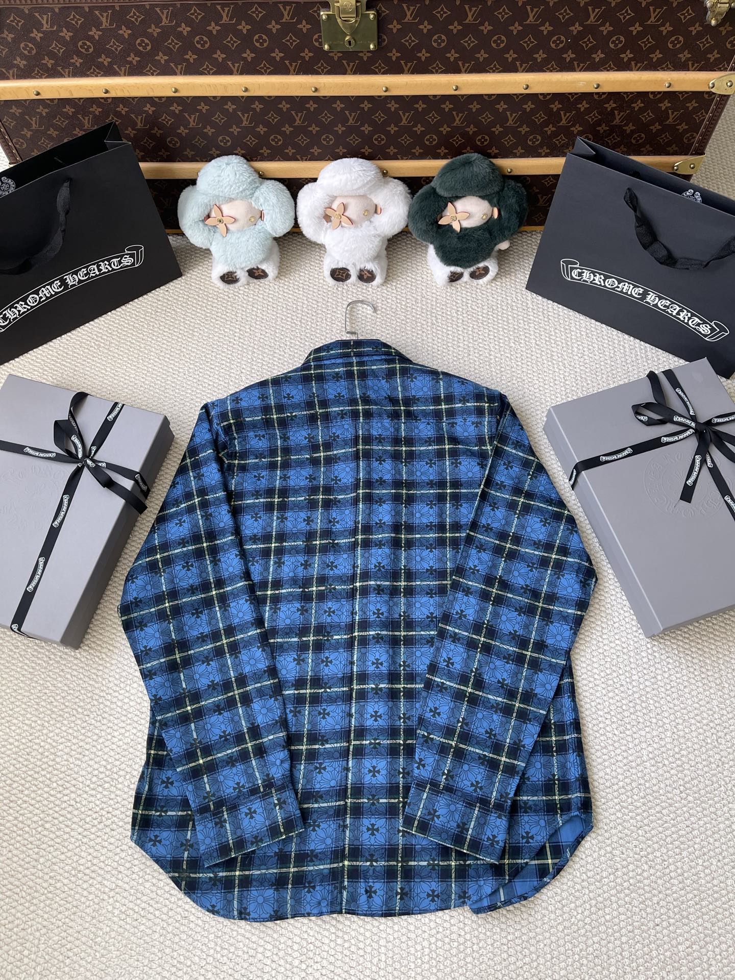 Cross-Motif Checked Shirt — product photograph