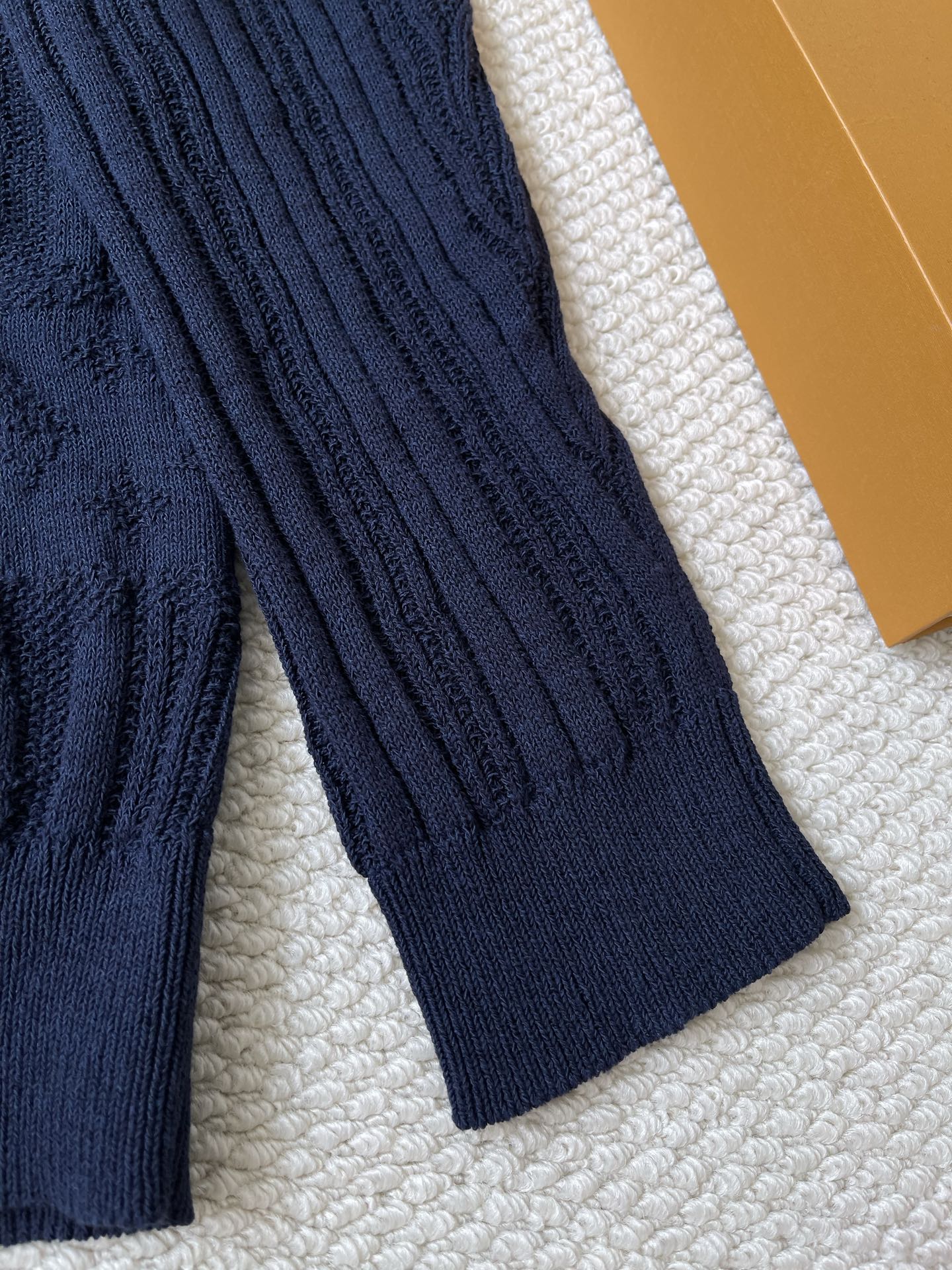 Tonal Monogram Ribbed Cardigan — product photograph