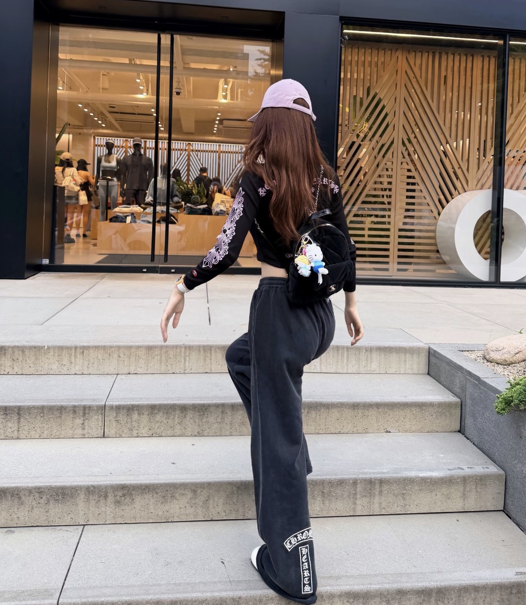 Gothic-Letter Wide-Leg Sweatpants — product photograph