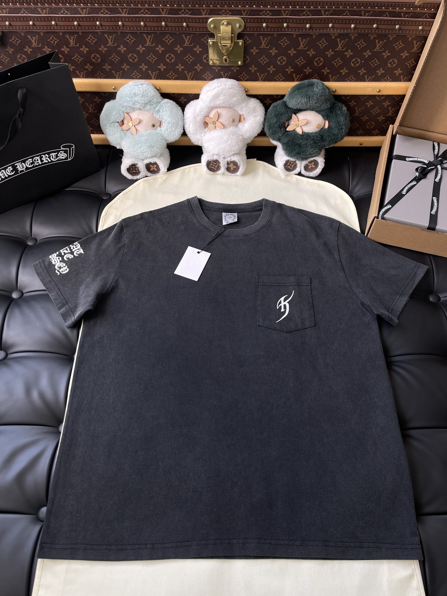 Gothic Monogram Pocket T-Shirt — product photograph