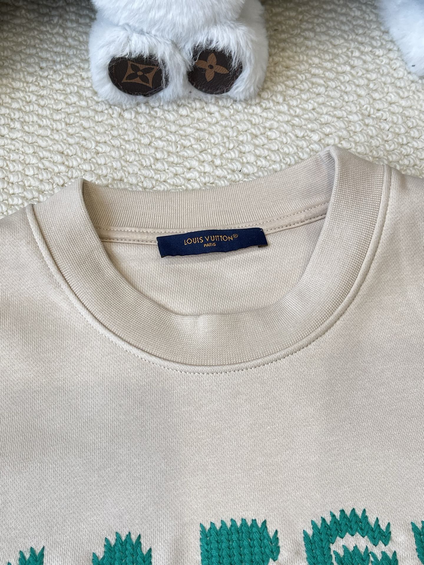 Stacked Lettering Crewneck Sweater — product photograph
