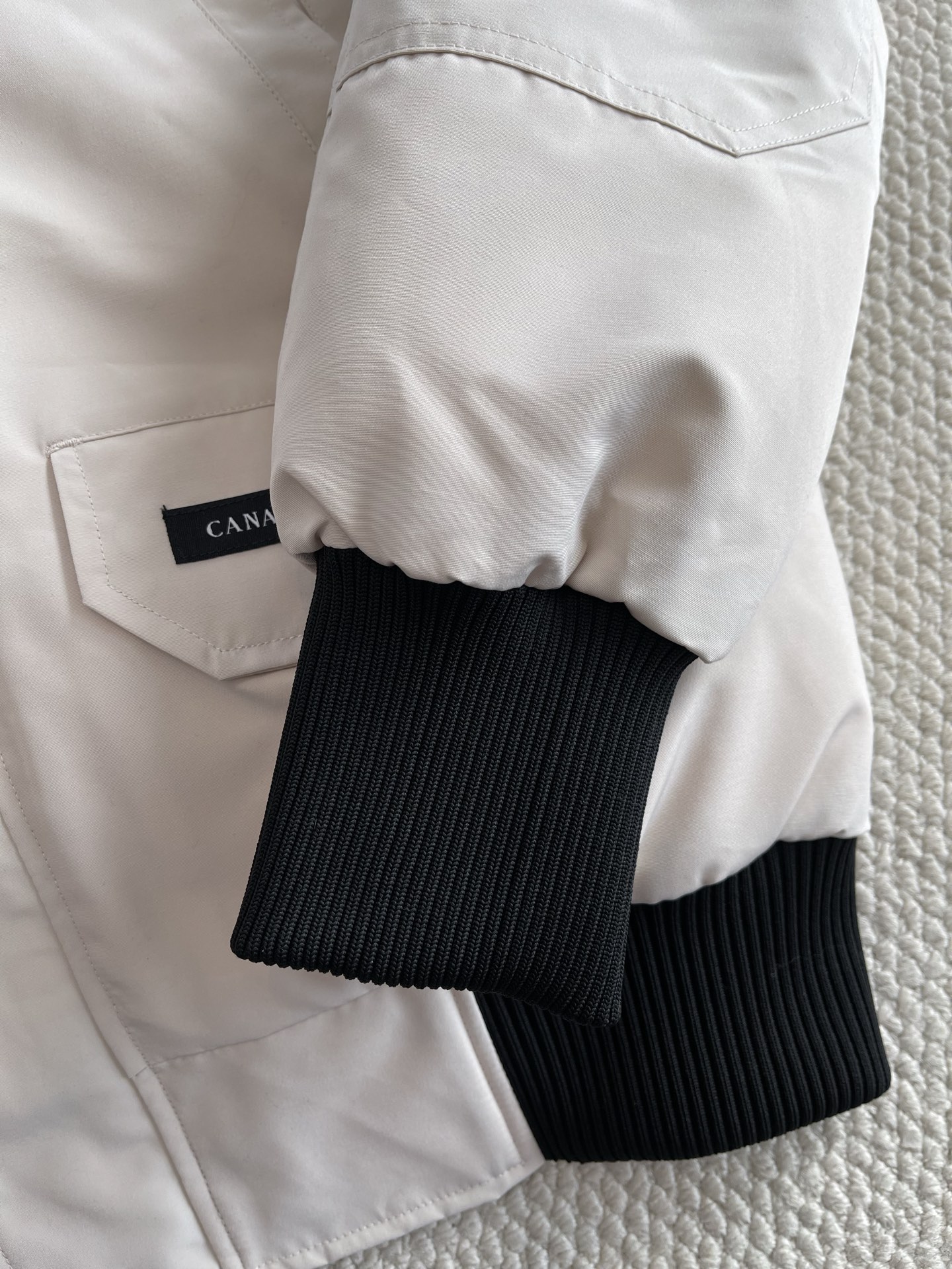 Trimmed-Hood Bomber Jacket — product photograph