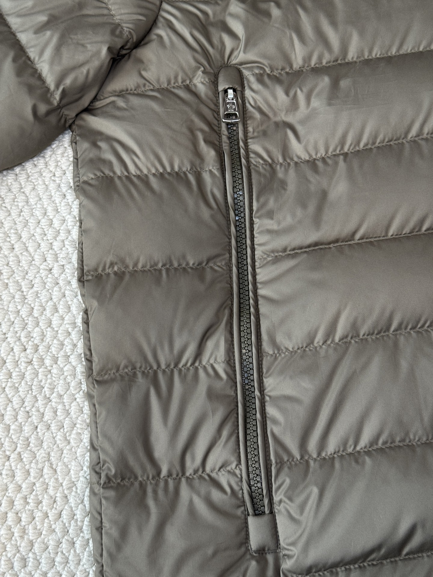 Fine-Quilt Hooded Puffer — product photograph