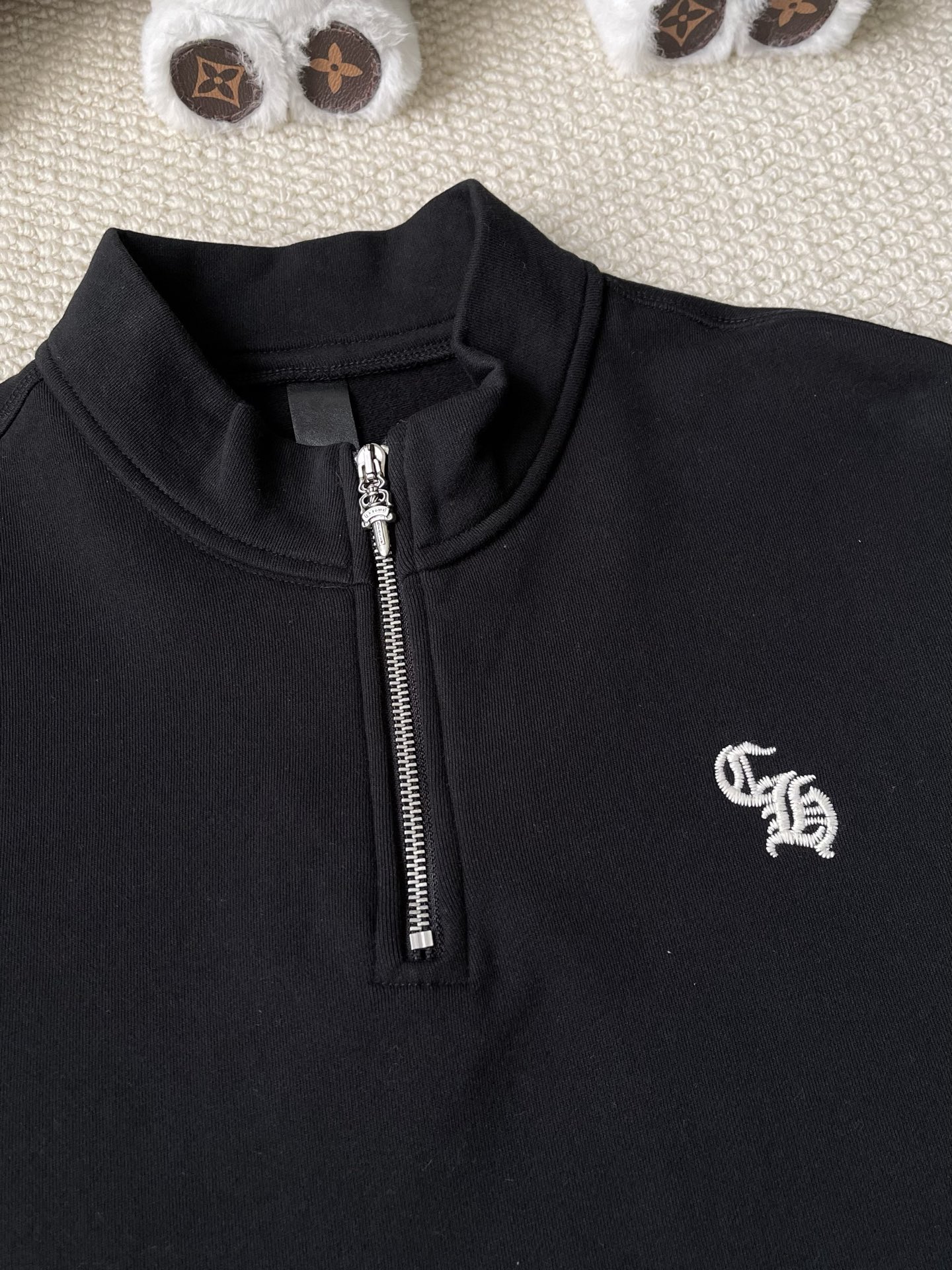 Gothic-Letter Quarter-Zip Matching Separates — product photograph